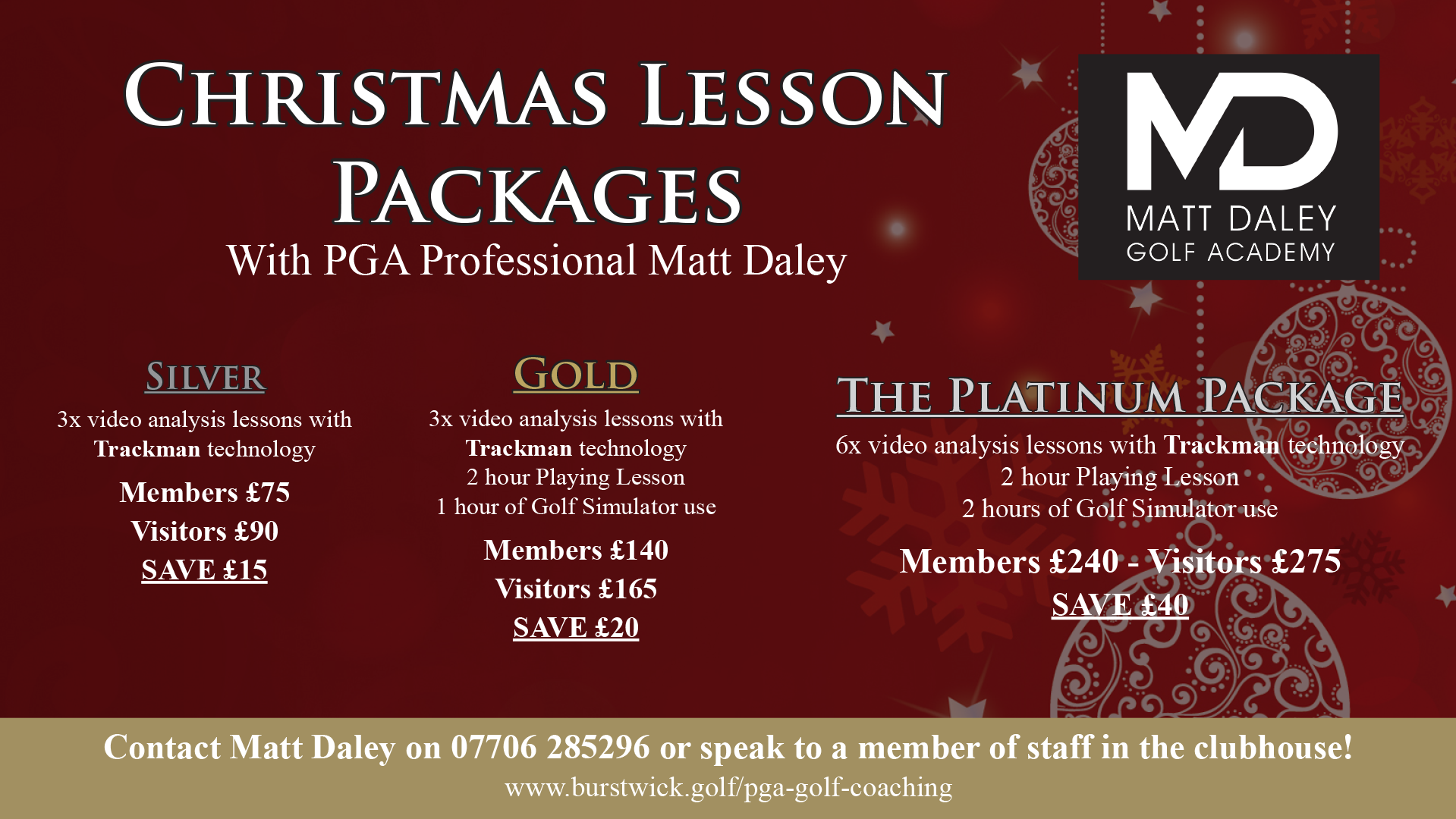 Christmas lesson packages
