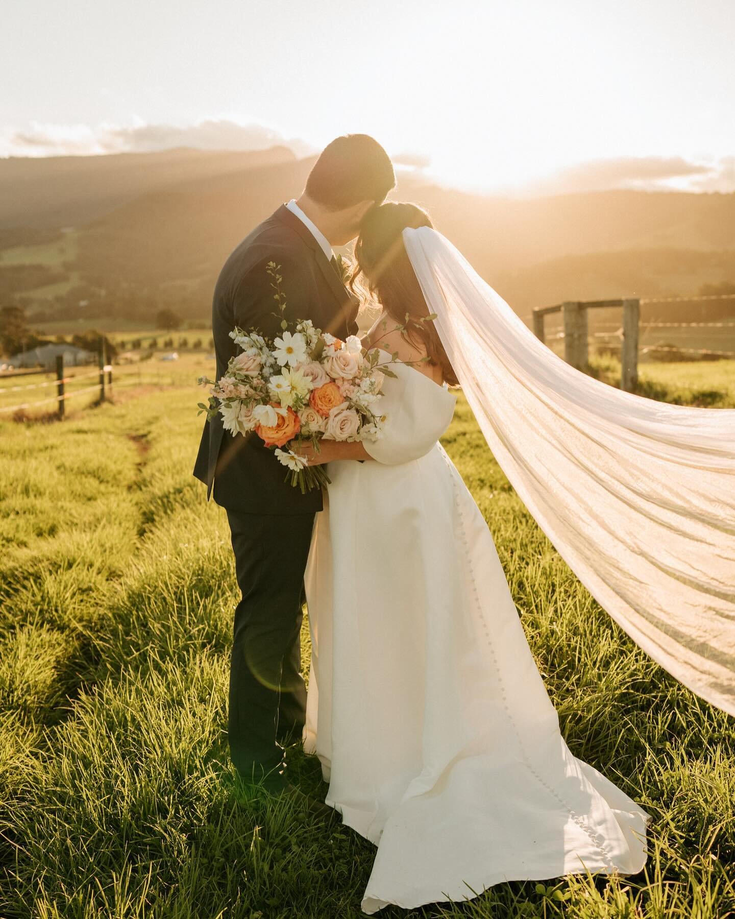 Grace and Ben ✨ 
The most magical moment of sunlight popping out to give us the most gorgeous golden light. A few happy tears were shed  by Grace and we shared in the sweetest moment a top the ridge 🥹😍❤️✨ 

#intimatewedding #weddingphotography #gol