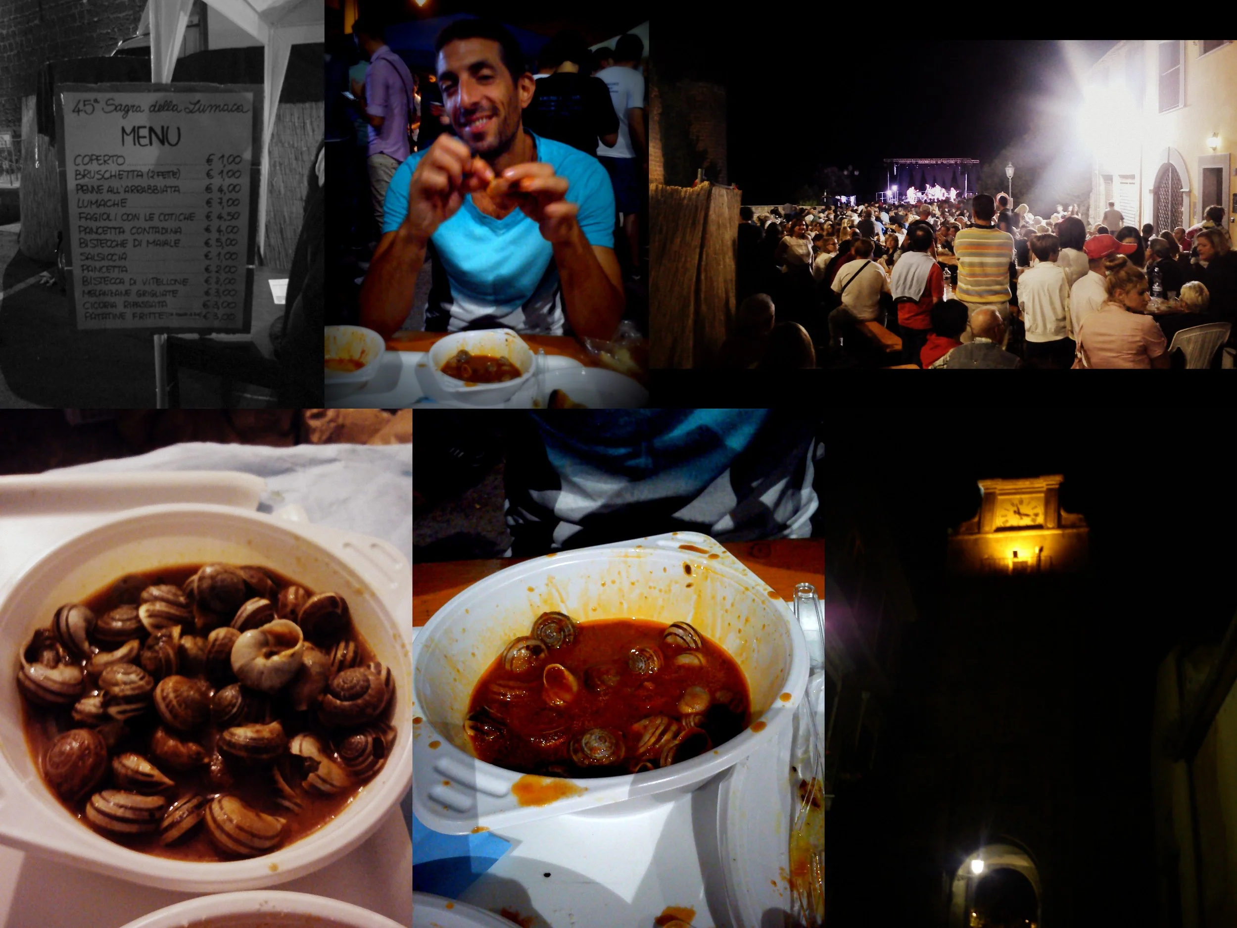 The Sagra delle Lumache (Snails) in Barbarano Romano. Look at those happy faces! 