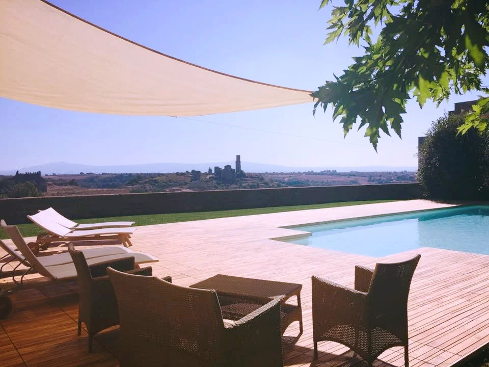 How else do you relax if not poolside with an 8th century basilica in the distance? 