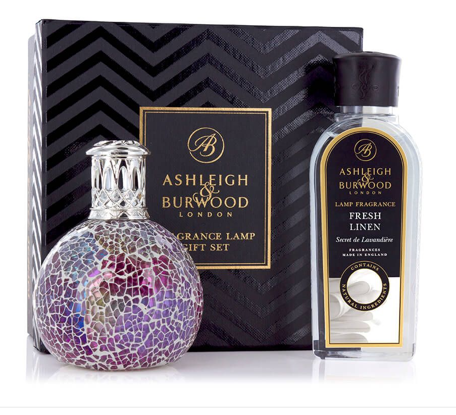 ASHLEIGH &amp; BURWOOD: FRAGRANCE LAMP GIFT SET - PEARLESCENSE &amp; FRESH LINEN