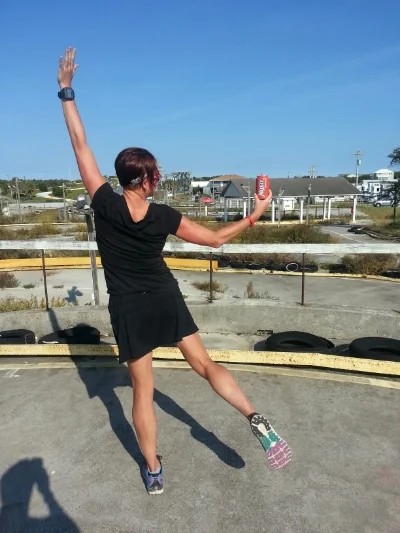 Post-Ride Moxie on an Abandoned Go-Cart Track