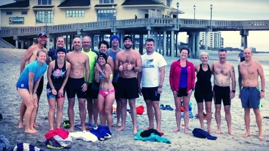Brave Souls. It was colder on the beach than it was in the water.