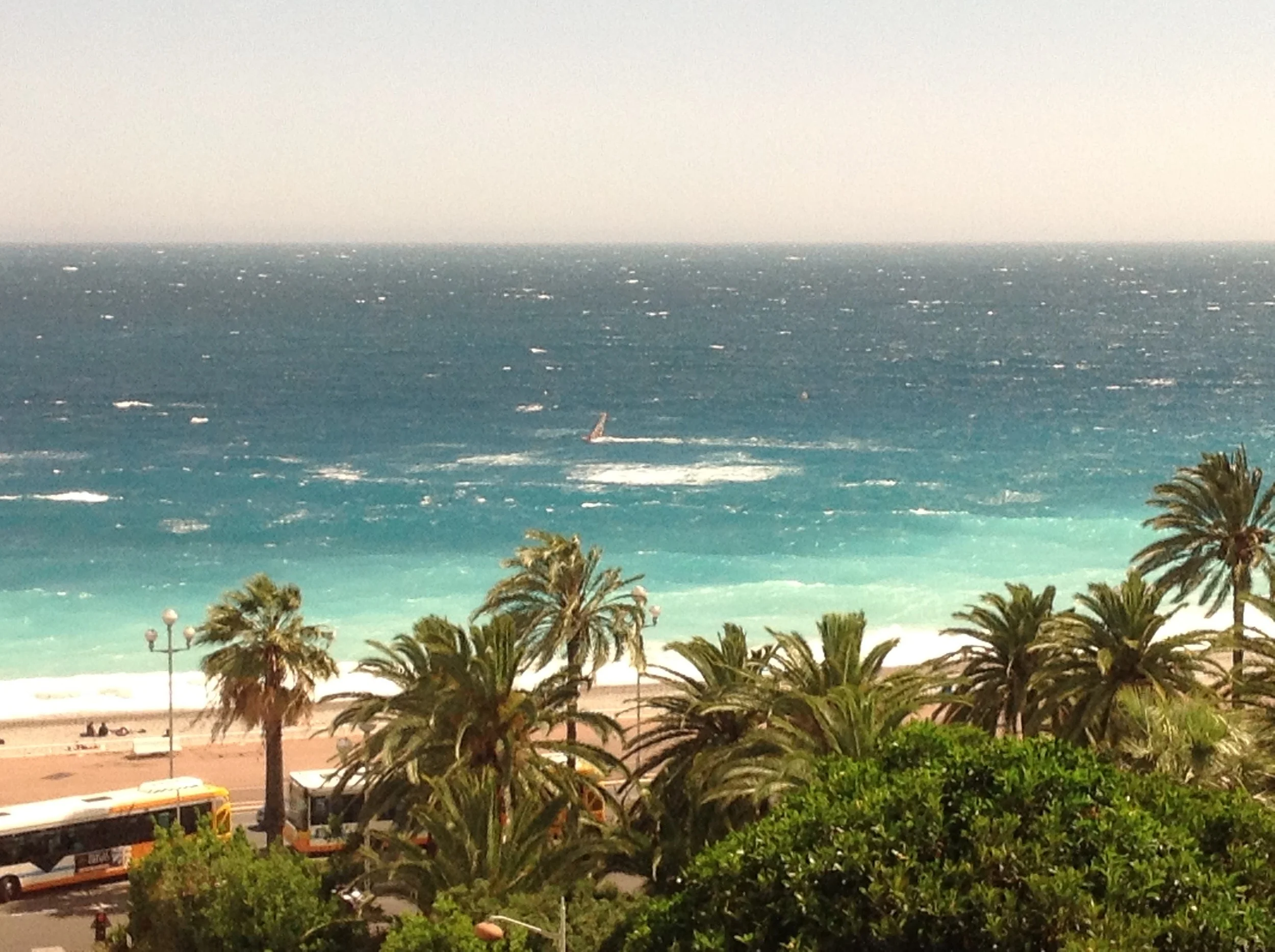 View from the Room. If the race had been today, they would have canceled the swim. The winds were gusting to 30mph.