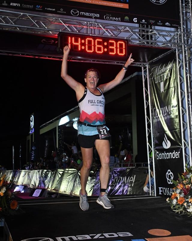 Naturally, the finish of #IMCozumel was the BEST part. I remember coming into the chute and hearing Ace and Jeyo yelling. I remember the GIANT disco ball that cast a zillion sparkly lights onto the red carpet. I remember thinking: I'll do the Ironman