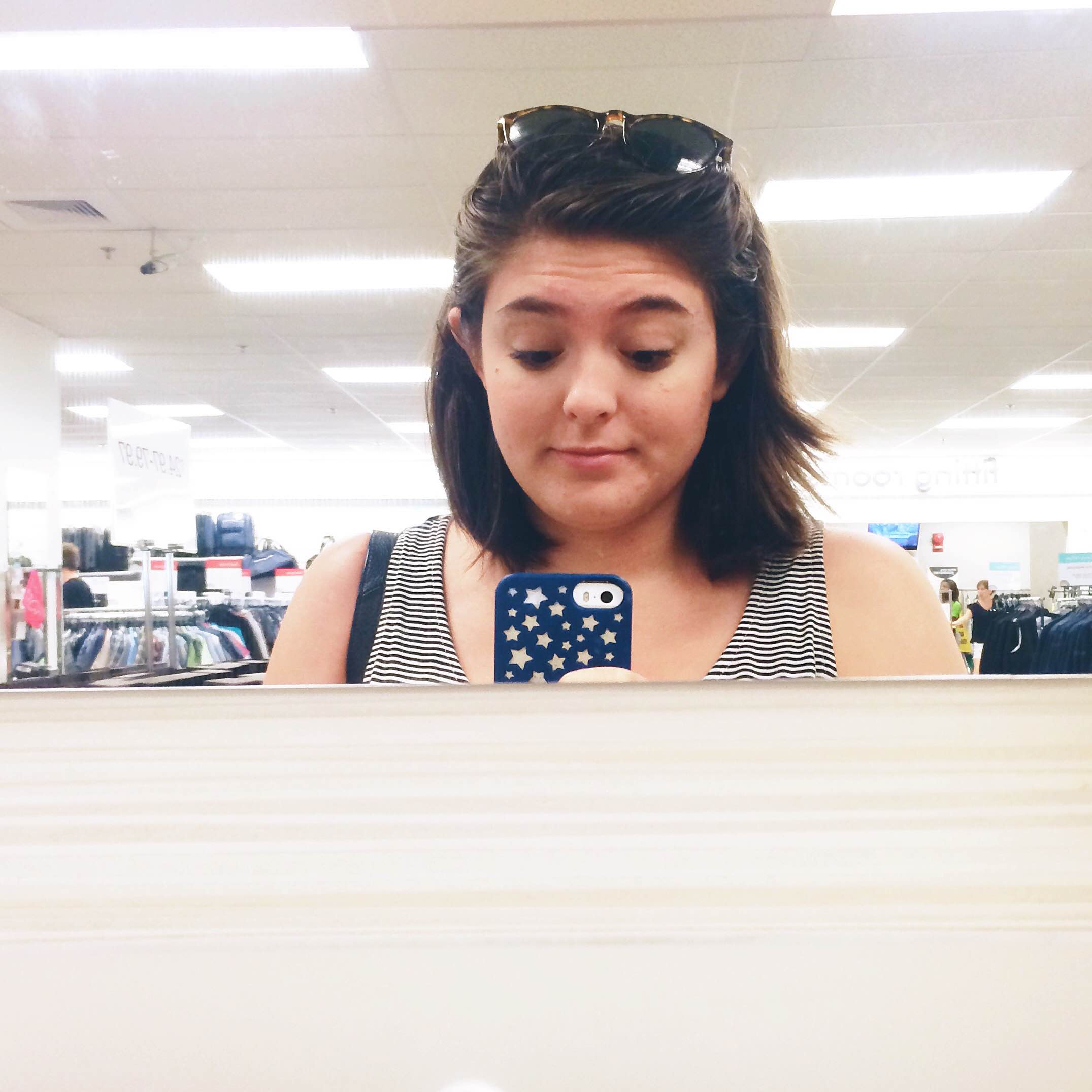 Deciding to love myself in this random store - anxiety, acne, and all.