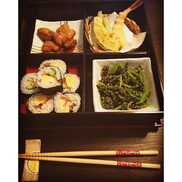 Savoring the bento of my labors in cooking class. #knifeskills  #cheftreon #treoninasia