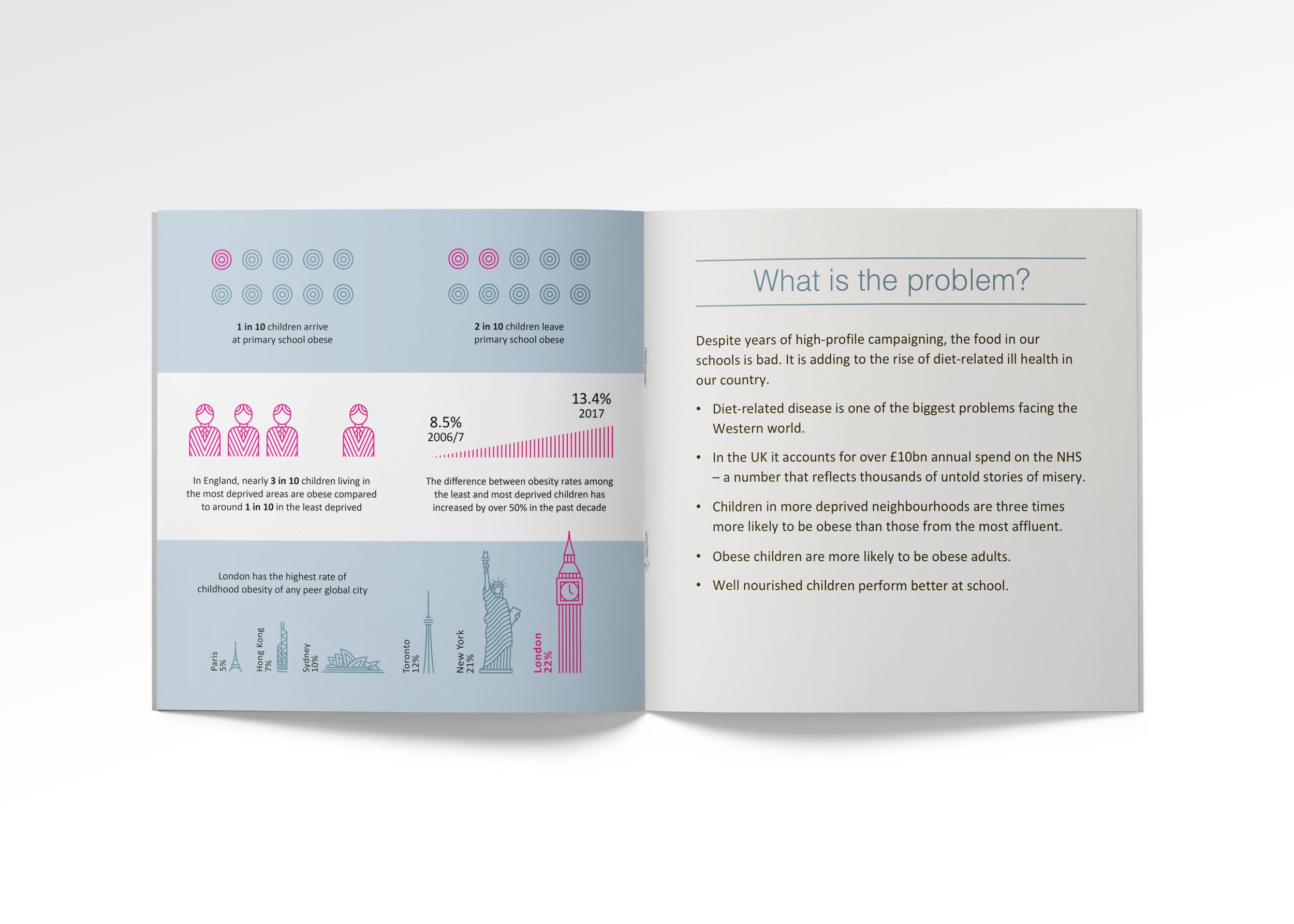 Chefs In Schools Square Brochure on white background