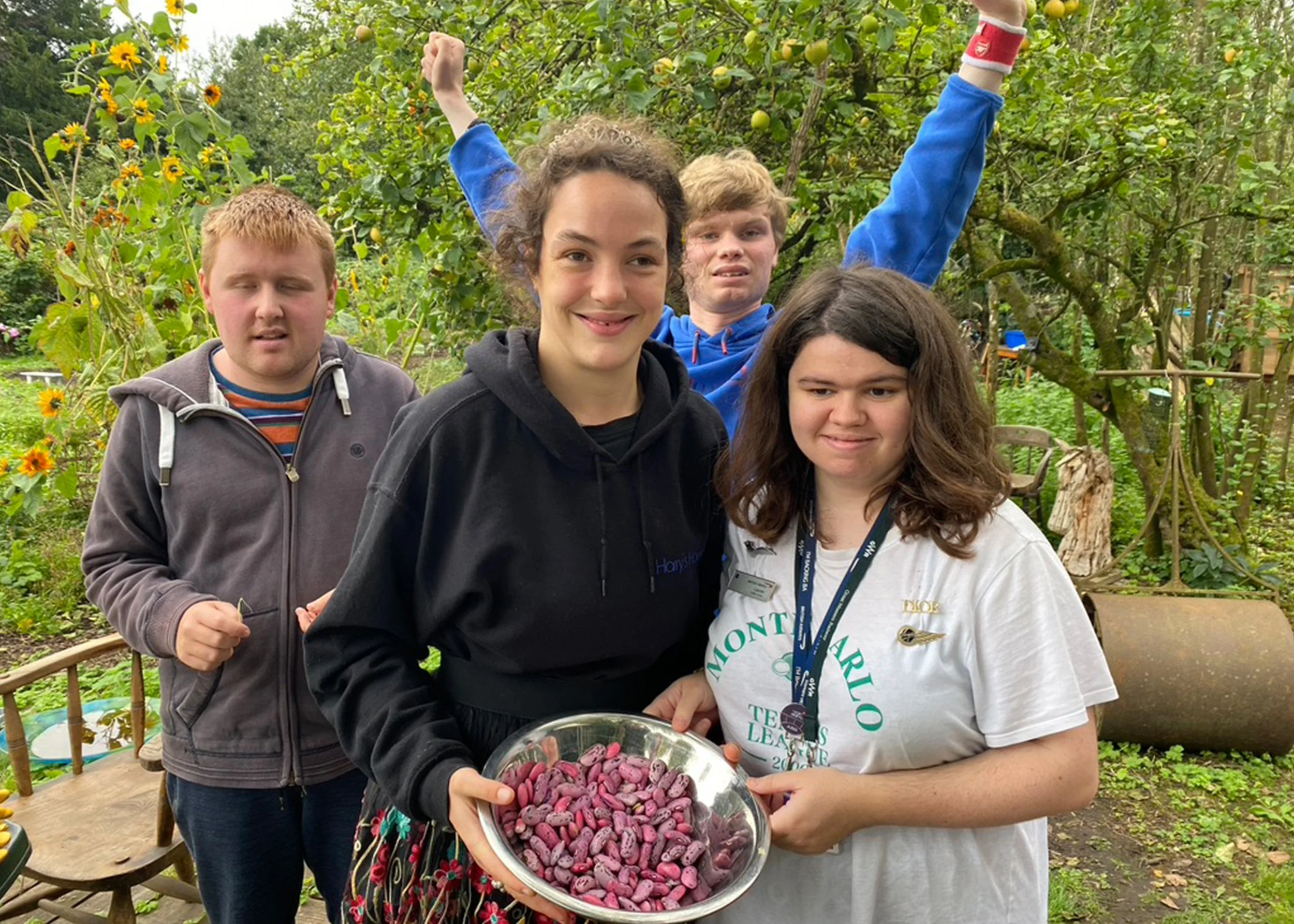 Withywood students hard at work in the Withywood Garden.
