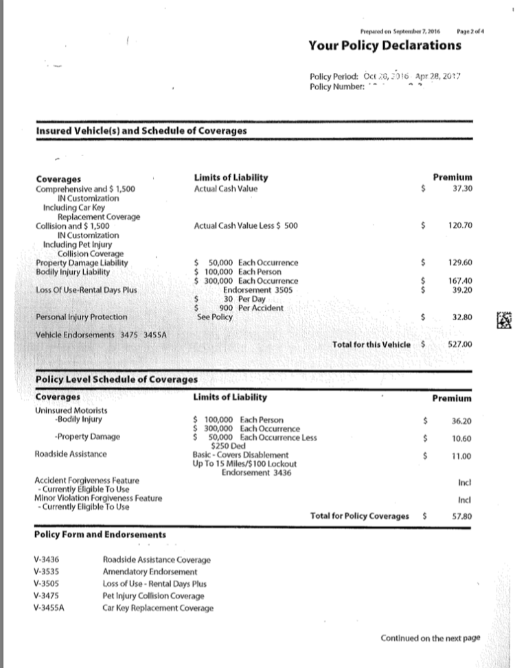 OLD POLICY PAYING TWICE AS MUCH