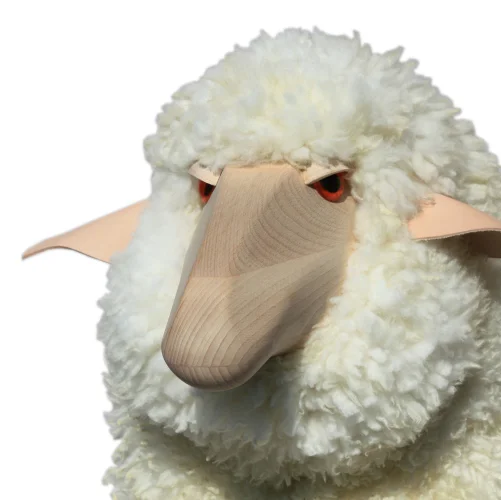 Life Size Sheep Stool White Close Up