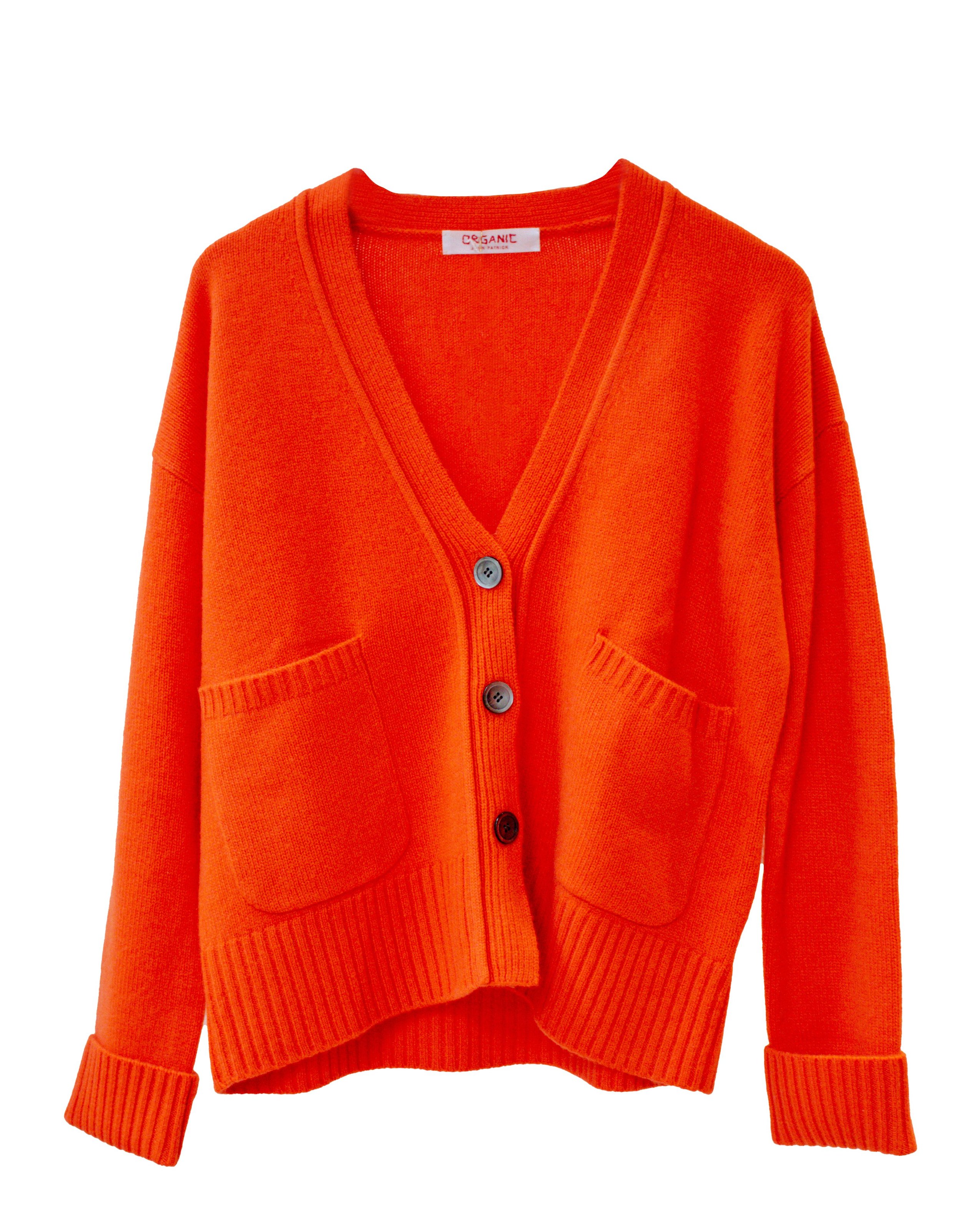 Two Pocket Cardigan in Orange, from 