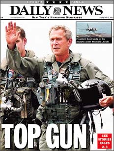 Another photo from the event published as the front page of the Daily News