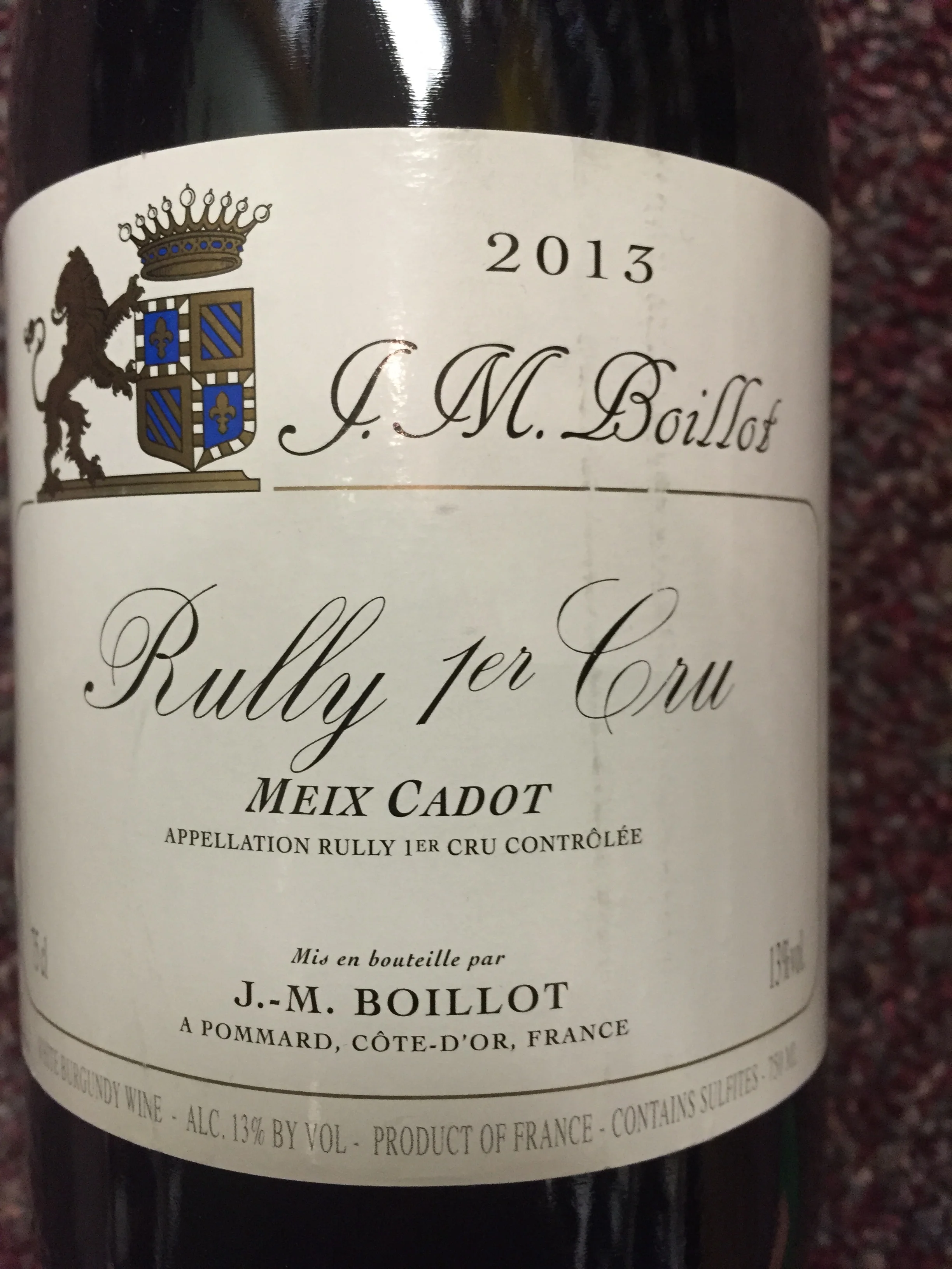 J.M.Boillot Rully 1st CRU