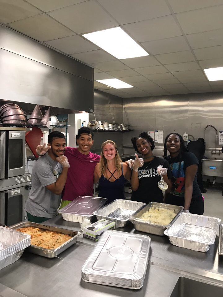 Celebrating their food recovery accomplishments at Jacksonville University