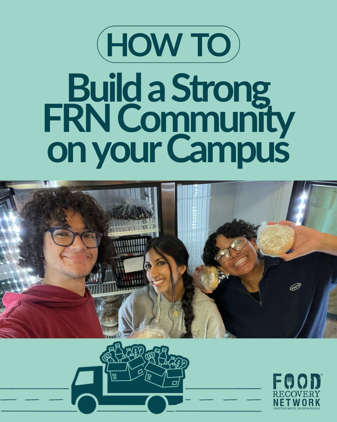 ✨ Hi FRNds! Join SAAB on Monday 11/10 from 1:00-2:00 pm ET via Zoom to learn how to build a strong FRN community on your campus. ✨ 

In this one hour call, SAAB will teach you :
* How to build community beyond food recovery shifts
* Communication 101