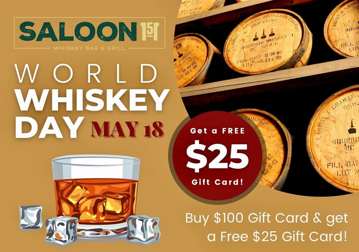 🥃 World Whiskey Day is this Saturday, 5/18 🥃 Buy a $100 gift card and get a FREE $25 gift card. *In store only #whiskeyday #worldwhiskeyday #whiskeylover #westchesterpa #downtownwestchesterpa #wcupa #wcuofpa #westchesterborough #westchesteruniversi