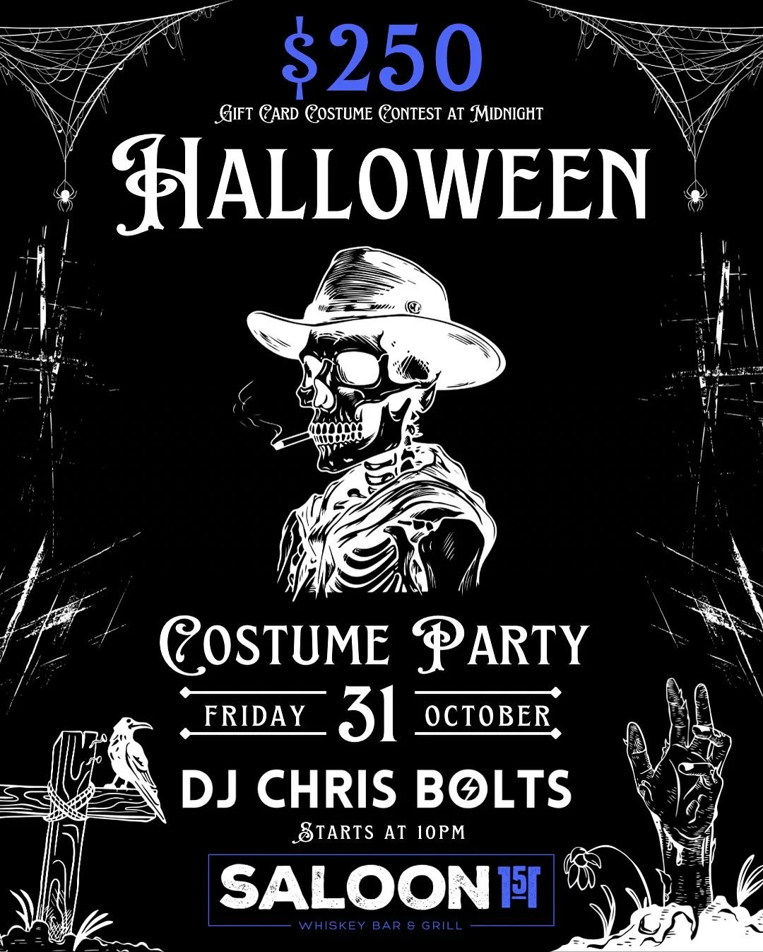 🎃 HALLOWEEN COSTUME PARTY 👻

🕛 $250 Gift Card Costume Contest at Midnight
🎧 DJ Chris Bolts takes over the main floor at 10PM
🎤 Karaoke in the Tequila Bar &ndash; 10PM

🍺 $3 Yuenglings &ndash; All Day
☕️ $8 Espresso Martinis
🌙 $5 SunCruisers &n