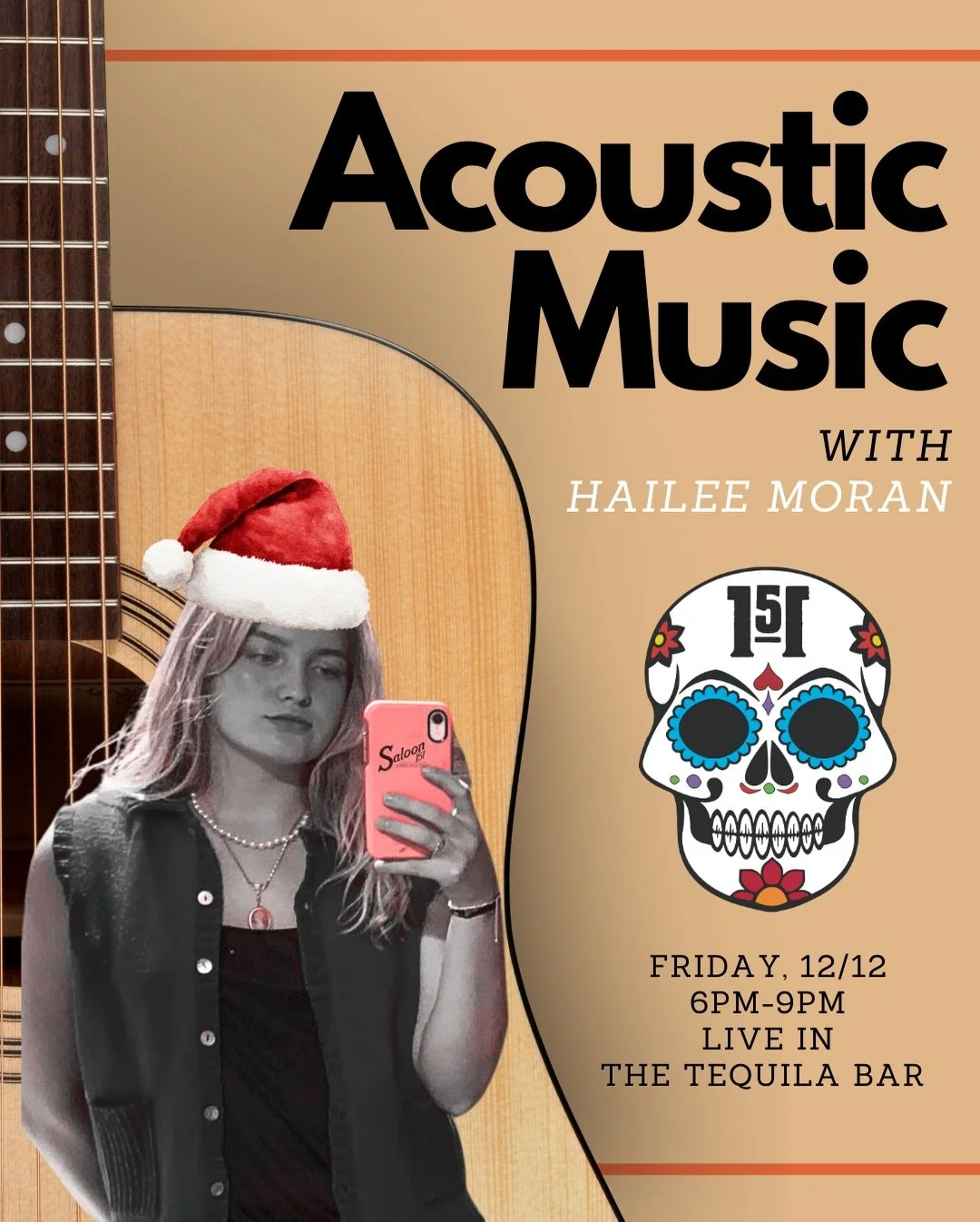 Kick things off with acoustic vibes w/ @haileemoranmusic 🎶
Keep it going with DJ Simmy Spins 🔥
Friday, Dec 12
📍 Saloon 151 | All night energy