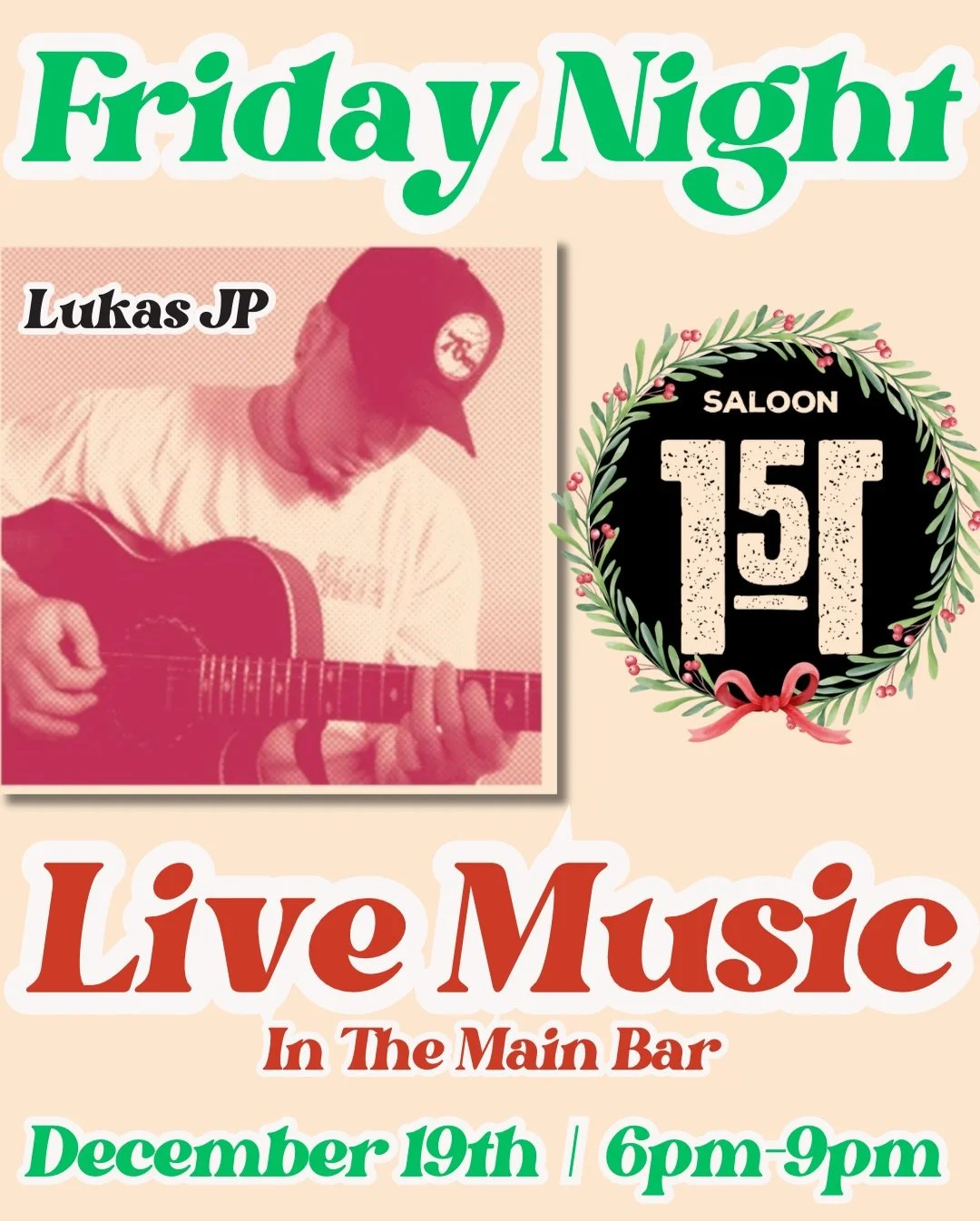🍻 Cheers to the Weekend 🍺 $3 Yuenglings All Day - Live Music w/ @lukasjpmusic at 6pm in main bar🎙️ Christmas Karaoke in The Tequila Bar 🎄 Signups at 10pm w/ @spyder_ent 🎤 @djchrisbolts starts up at 10pm in main bar 🎧 $5 Sun Cruisers &amp; $8 Es