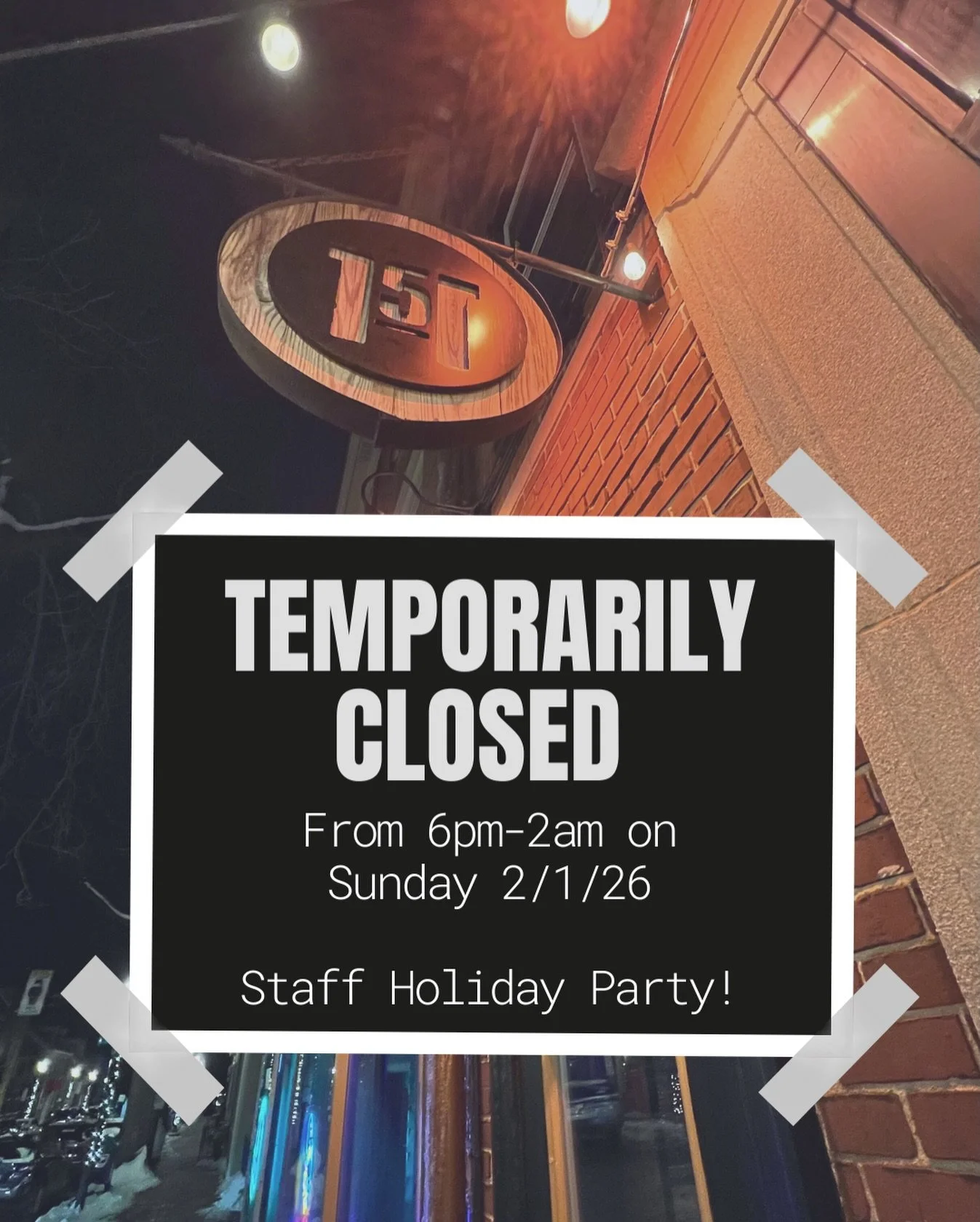 Open til 6PM ⏰
Closed tonight for a very important event&hellip;
👉 Staff Holiday Party 💃🥂🕺 
Come hang with us early and we&rsquo;ll be back at it tomorrow!