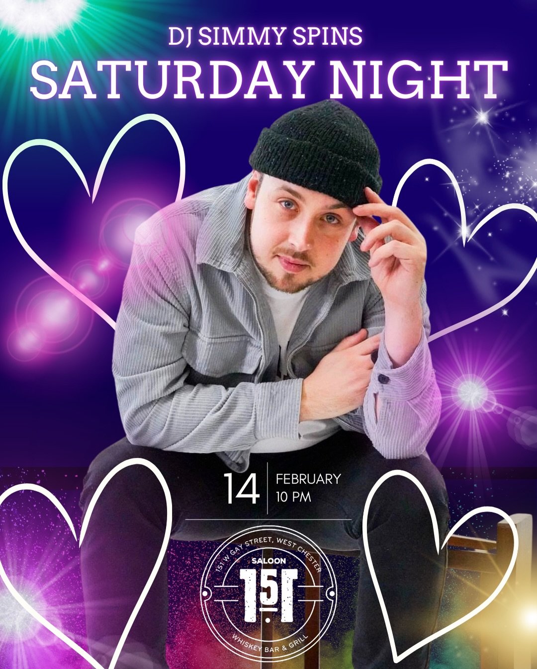 ❤️ Happy Valentine&rsquo;s Day 🪩 @djsimmyspins 🎧 spinning late-night vibes 10PM&ndash;2AM &mdash; the party starts and ends here! Come enjoy $4 Modelos &amp; great chef specials all day | $8 Espresso Martinis &amp; $3 Miller Lites 10-12 😋 

📍 151