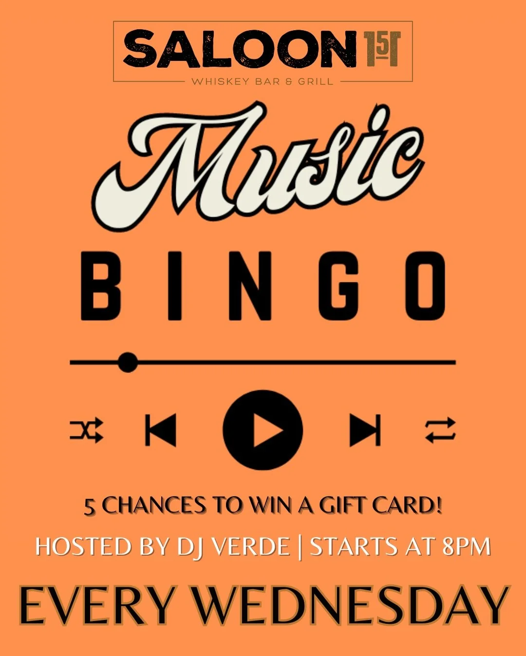 Wednesdays: 🎶 🌮 🥃 🦀 🪣