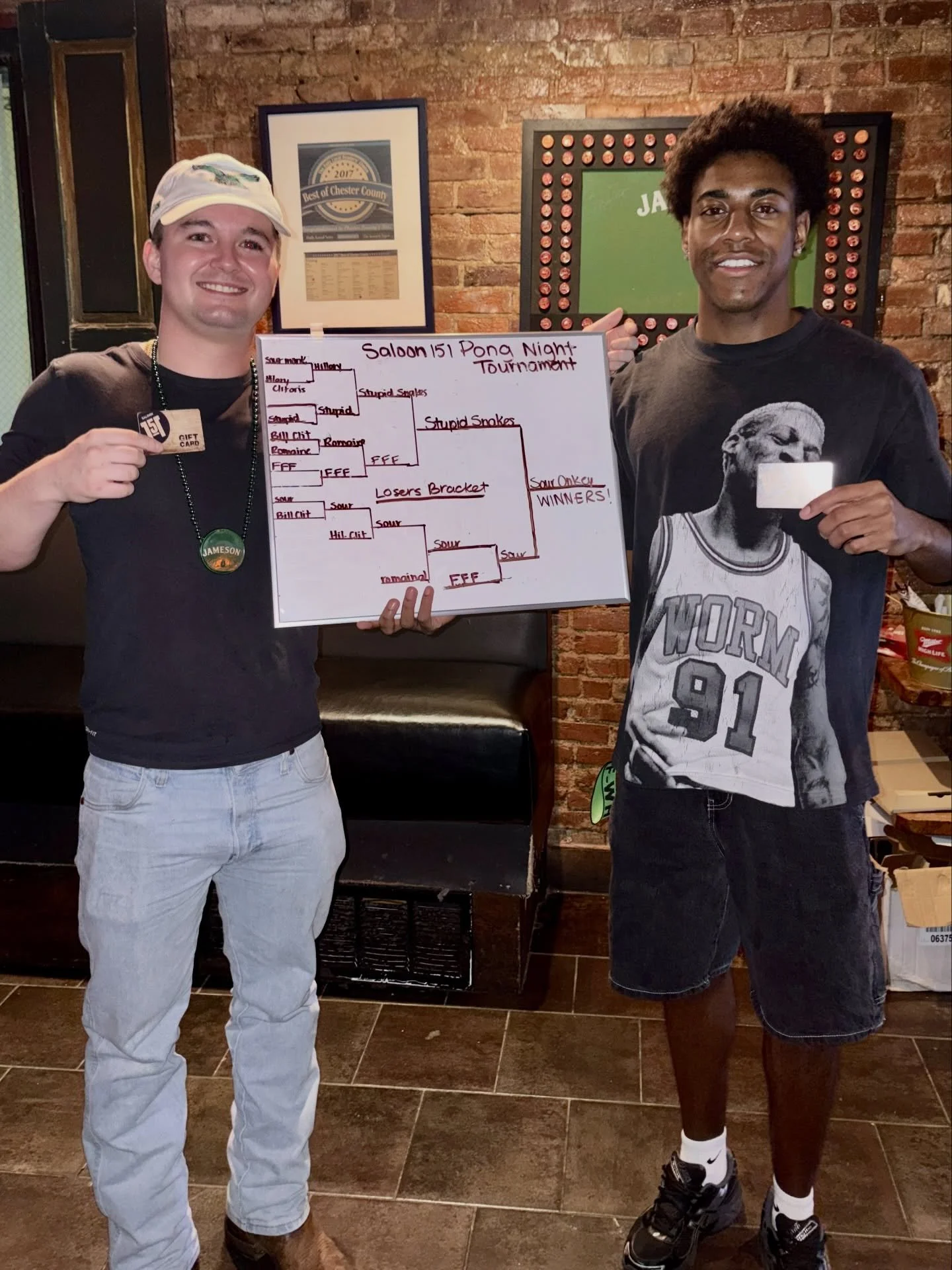 Congrats to Tuesday night&rsquo;s PONG winners! Next tournament will be 3/24 (next week is St. Patrick&rsquo;s Day) 🍺🏓