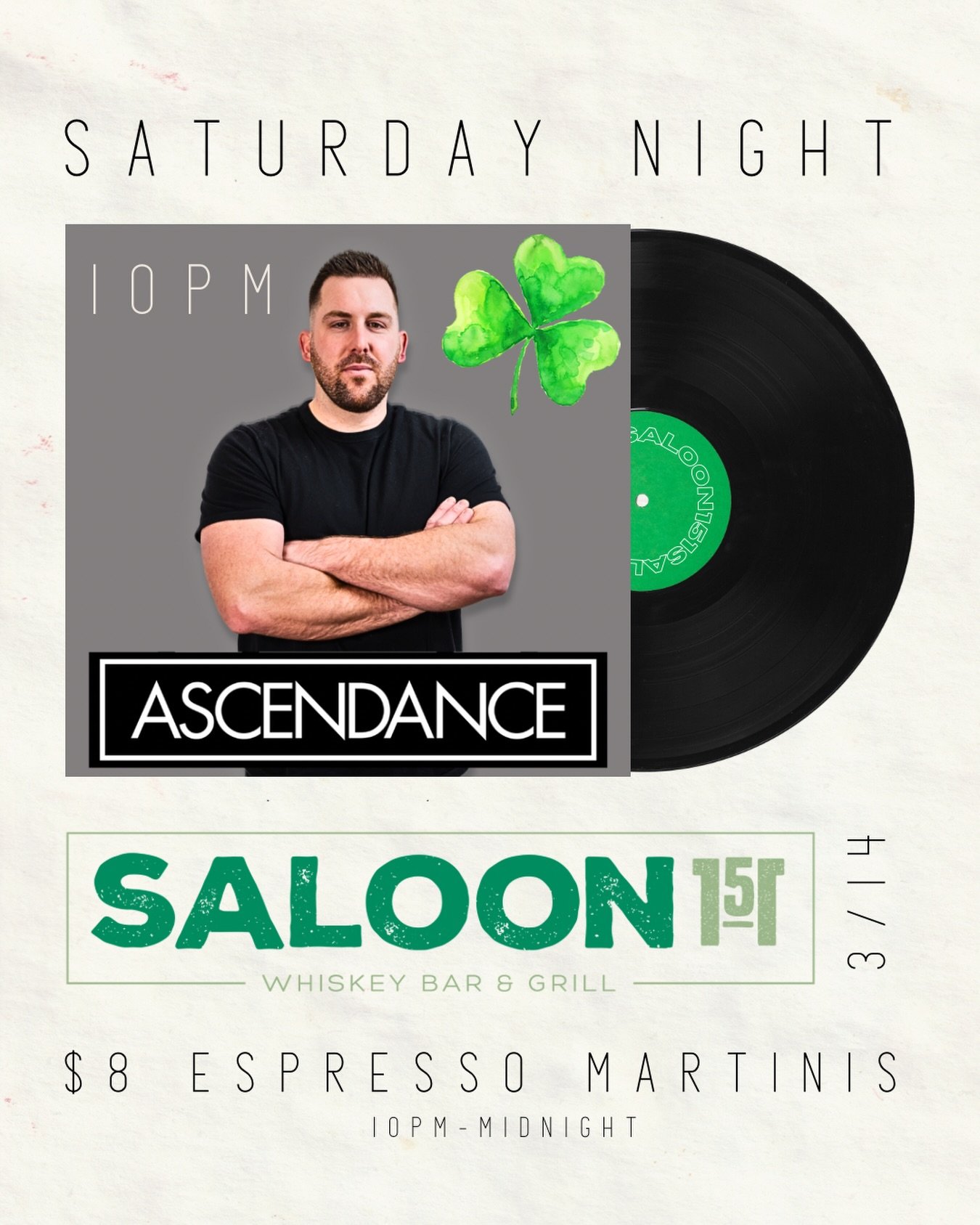 SATURDAY at Saloon 151 🪩 

ASCENDANCE is taking over the booth from 10PM&ndash;2AM and bringing straight party energy all night.

Open format. Big drops. Dance floor heaters.
If you&rsquo;ve been waiting for a reason to rally the crew&hellip; this i