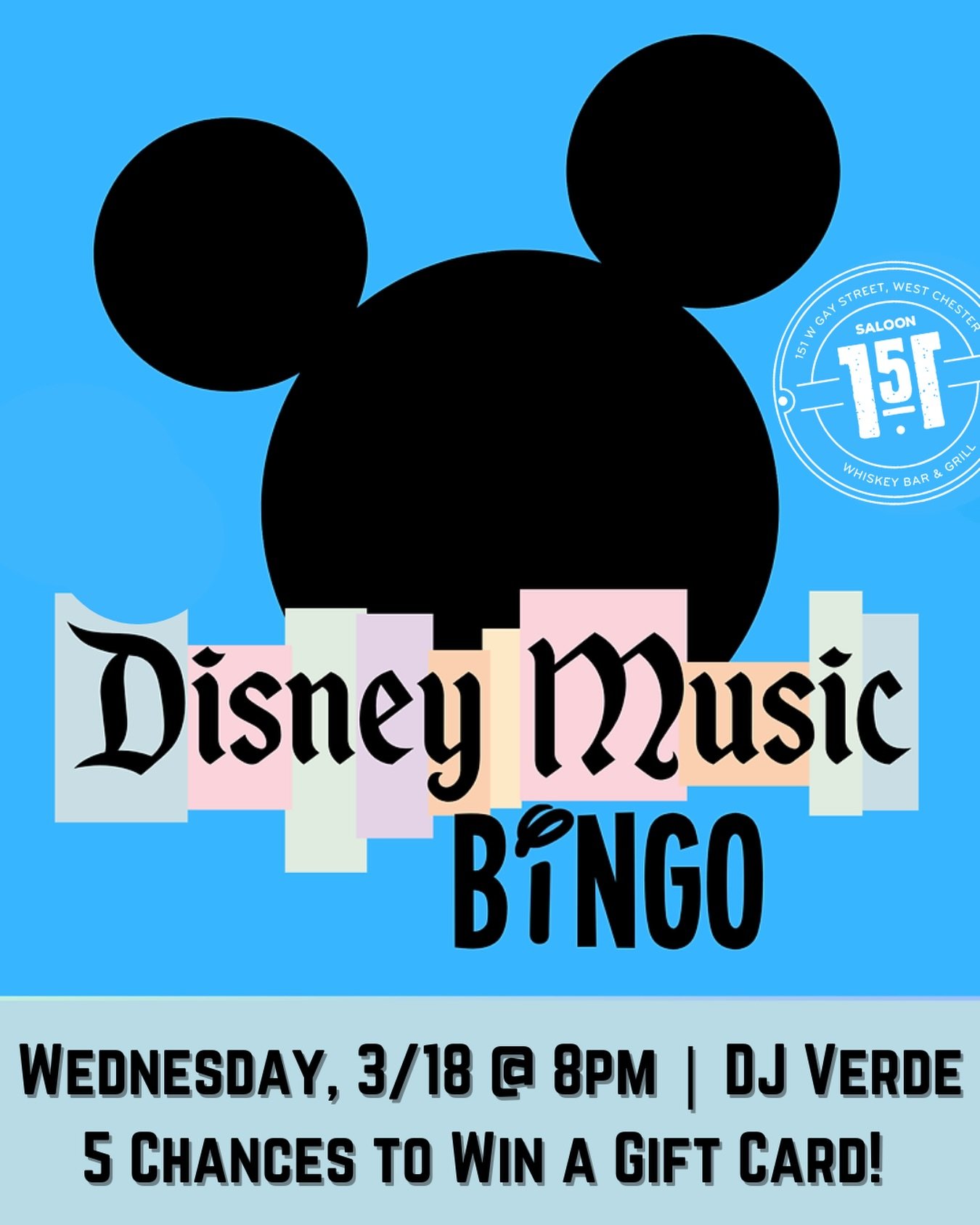 ✨🏰 It&rsquo;s a whole new world&hellip; of MUSIC BINGO this week at Saloon 151! 🏰✨

Get ready to go from Hakuna Matata to Let It Go real quick 🎶🐭
We&rsquo;re bringing all your favorite Disney hits together for a night of music, magic, and a littl
