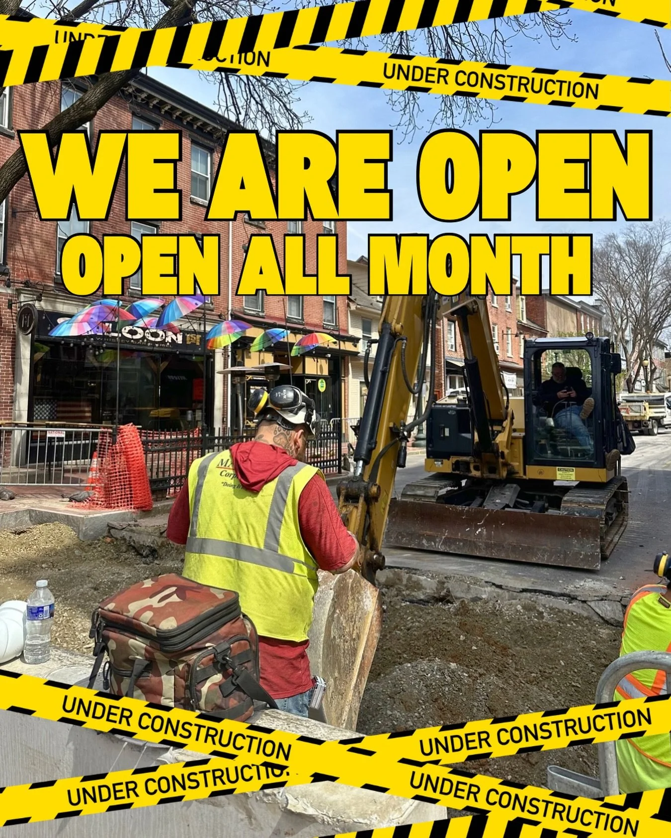 Don&rsquo;t worry, we are still OPEN! 🚧 Work has begun on Gay Street Safety Improvements! 🚧

Construction should last a few weeks on the new bollard system on Gay Street in downtown West Chester. This is the first phase of an important project to i