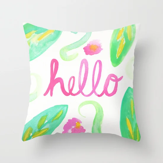 Hello Monday Design - Hello Throw Pillow - Floral
