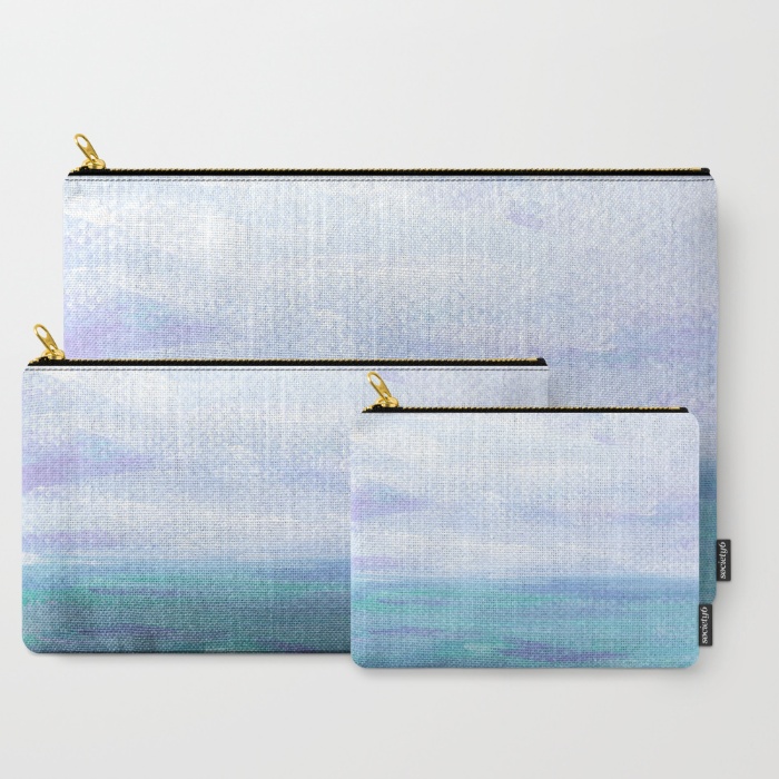 Lilac Skies & Turquoise Seascape | Set of 3 - Carry All Pouch