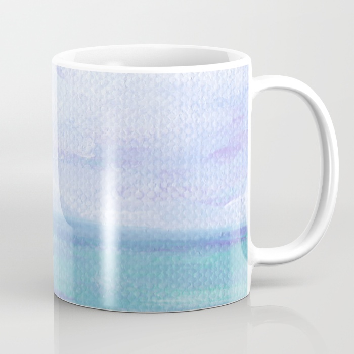 Lilac Skies & Turquoise Seascape Coffee Mug