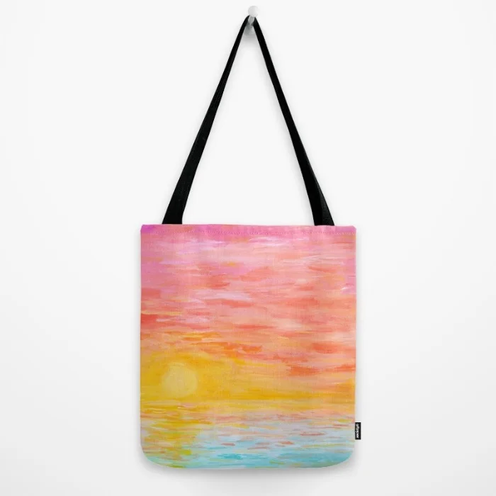 Sunset Love Tote Bag | Hello Monday Design