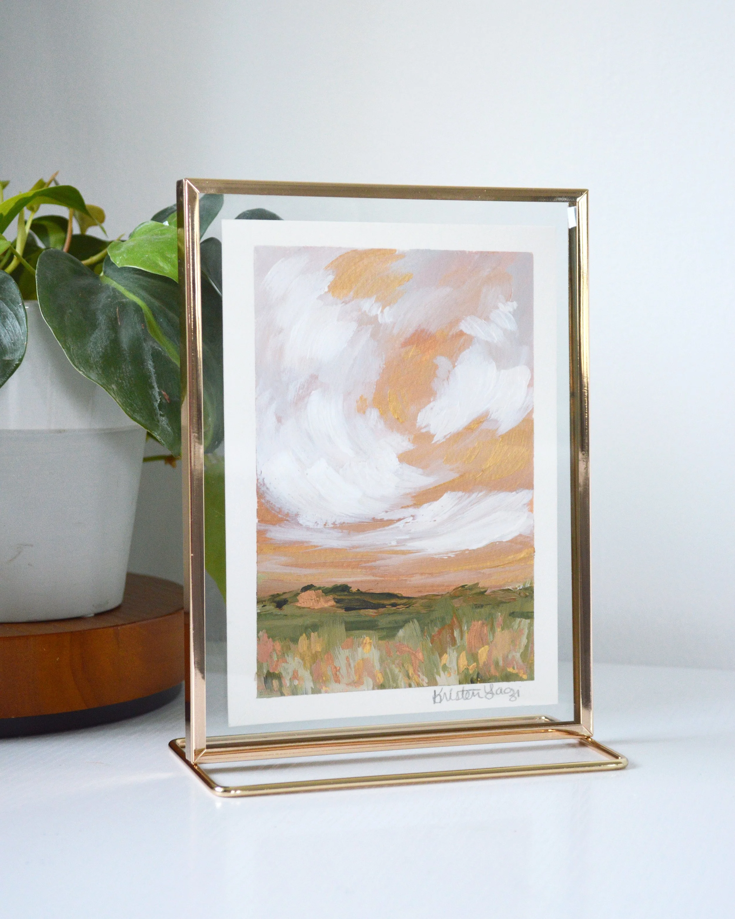 Heavenly Sunset #5 | 6" x 8" Framed