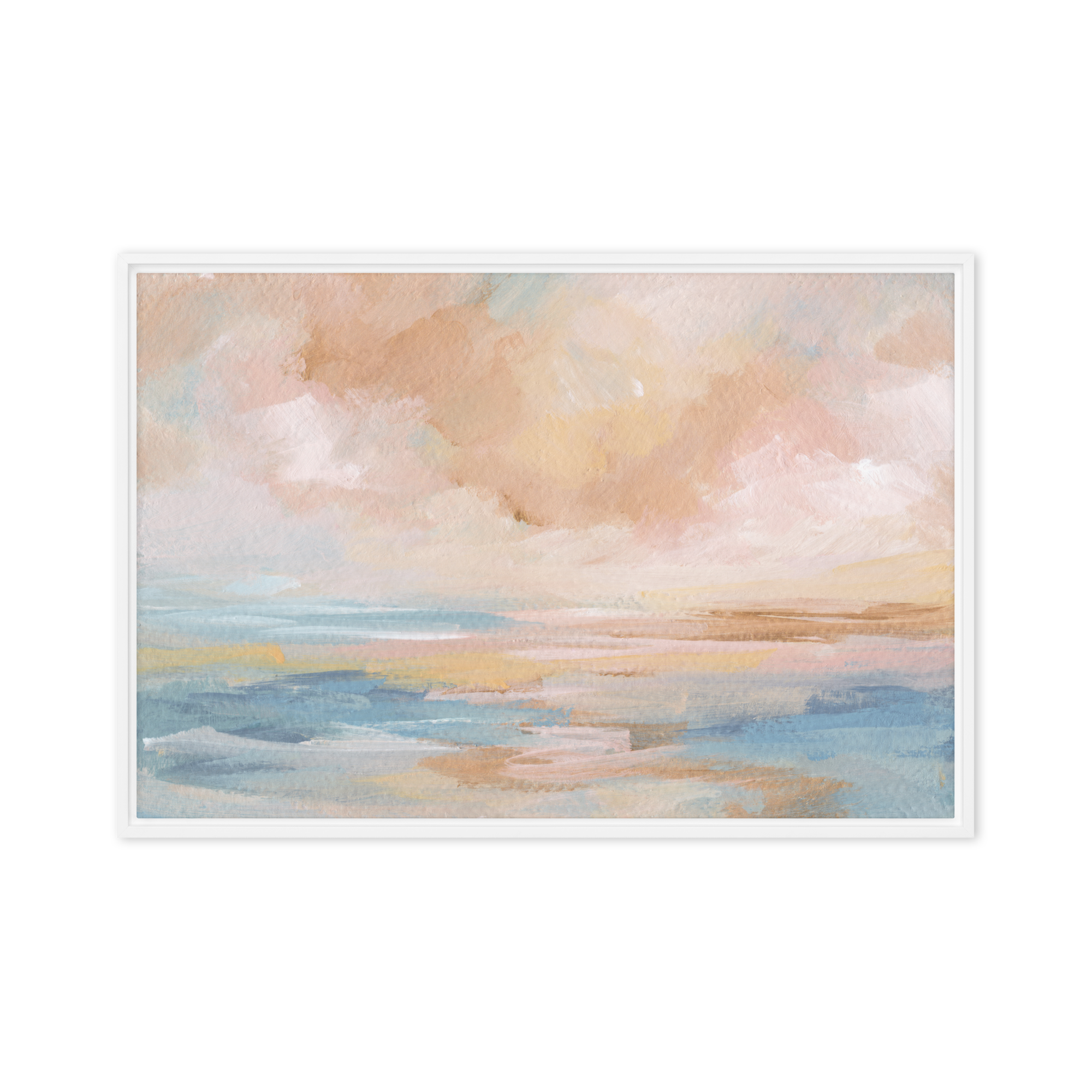 Heavenly Seascape Framed Canvas Print