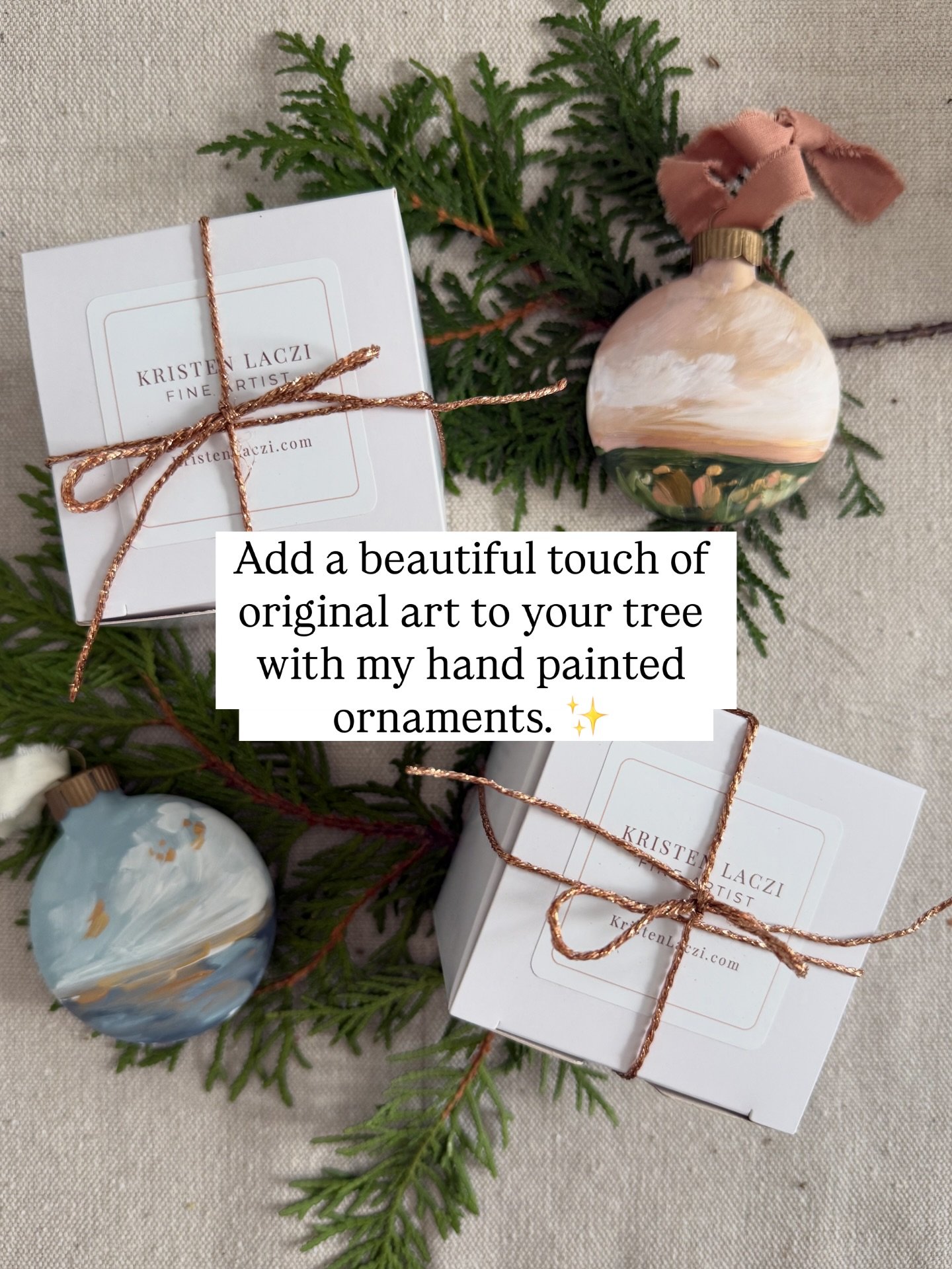 ✨Ornaments are here! ✨

If you&rsquo;ve been wanting to gift something handmade (or treat yourself), this is a sweet way to collect a little piece of my art.

You can shop all hand painted ornaments at KristenLaczi.com &rarr; link in bio!

#holidayor