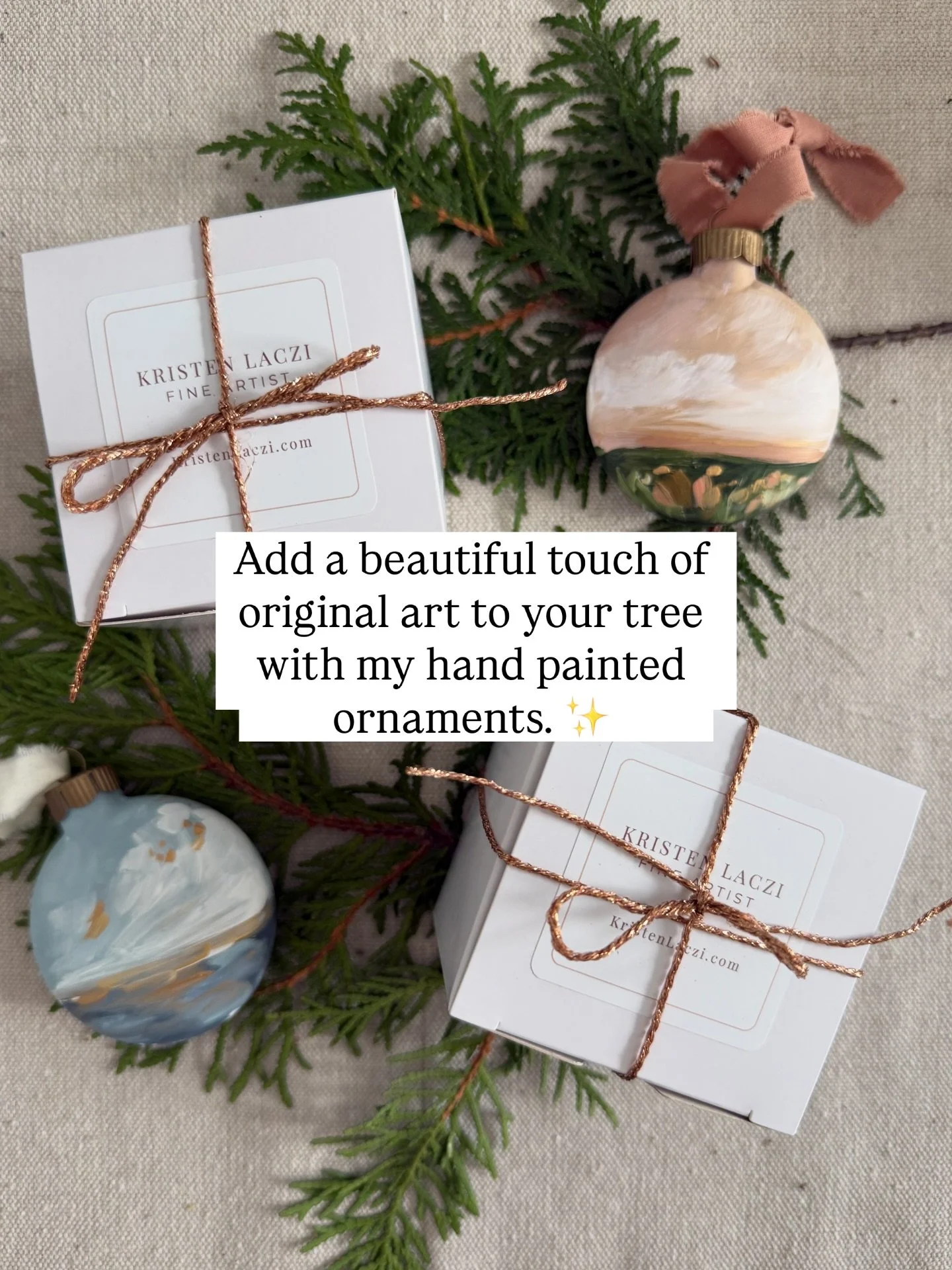 ✨Ornaments are here! ✨

If you&rsquo;ve been wanting to gift something handmade (or treat yourself), this is a sweet way to collect a little piece of my art.

You can shop all hand painted ornaments at KristenLaczi.com &rarr; link in bio!

#holidayor