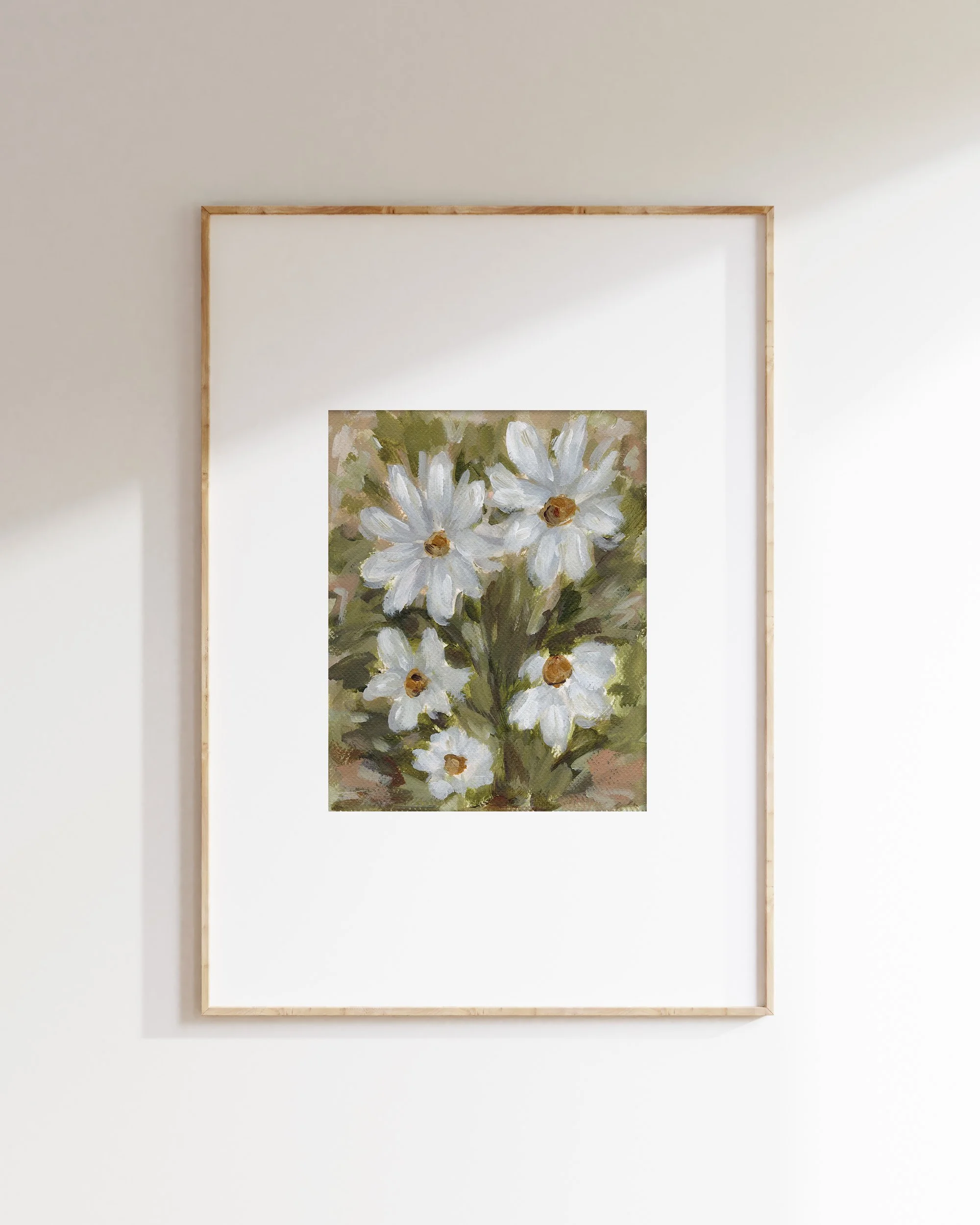 White Daisies | 8"x10" on Paper