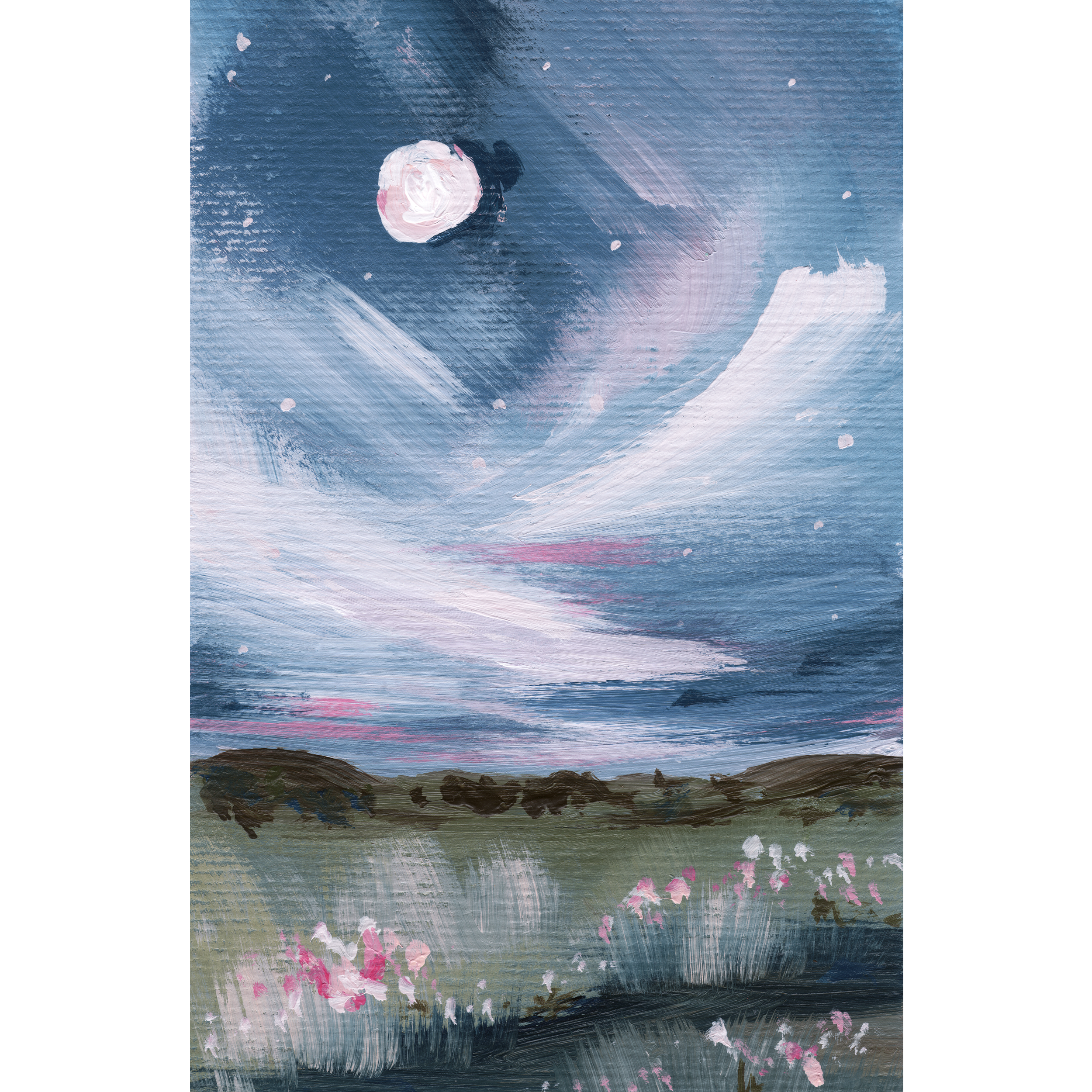 Moonlight Walks | 5"x7" on Paper