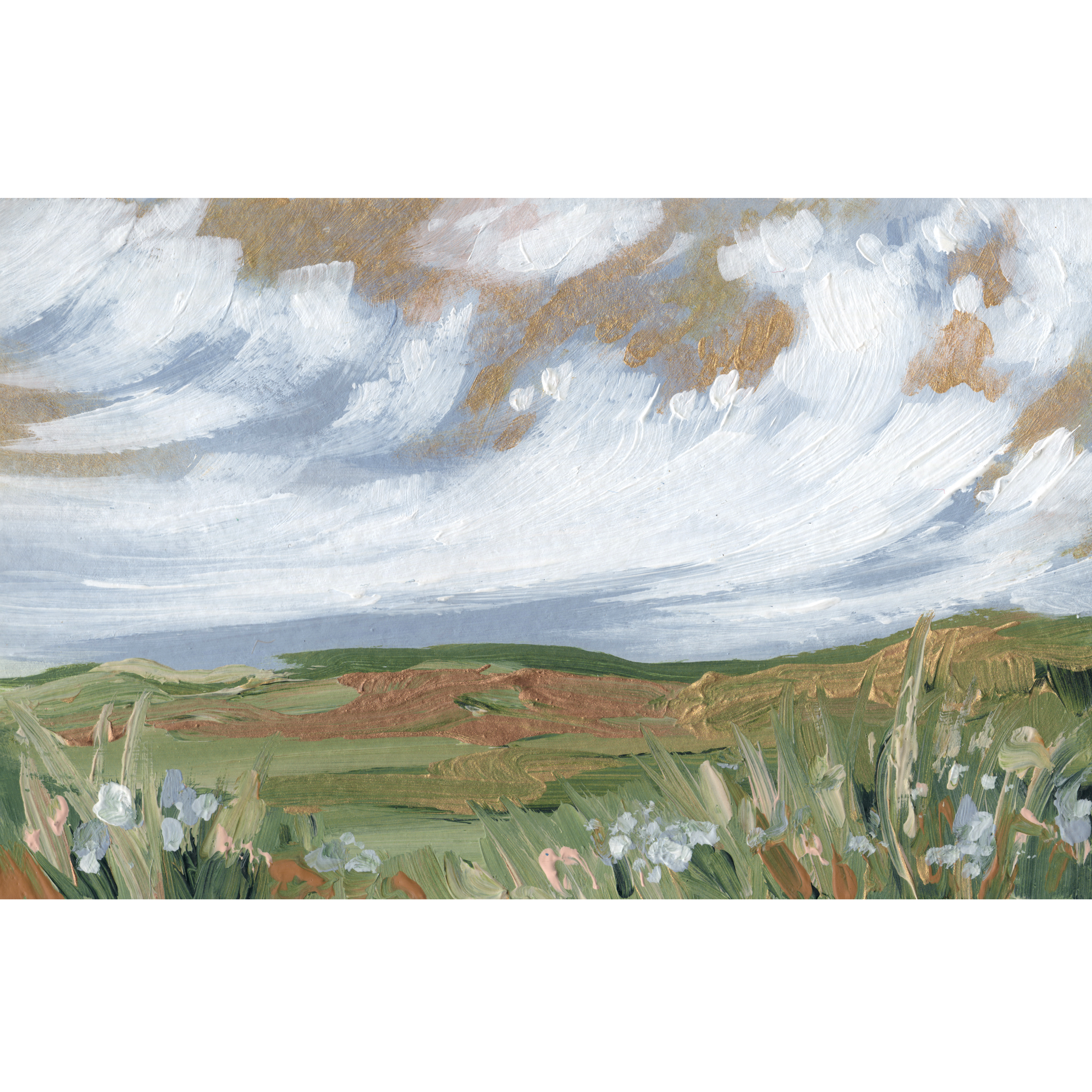 Heavenly Sunset #4 | 4" x 6" on Paper