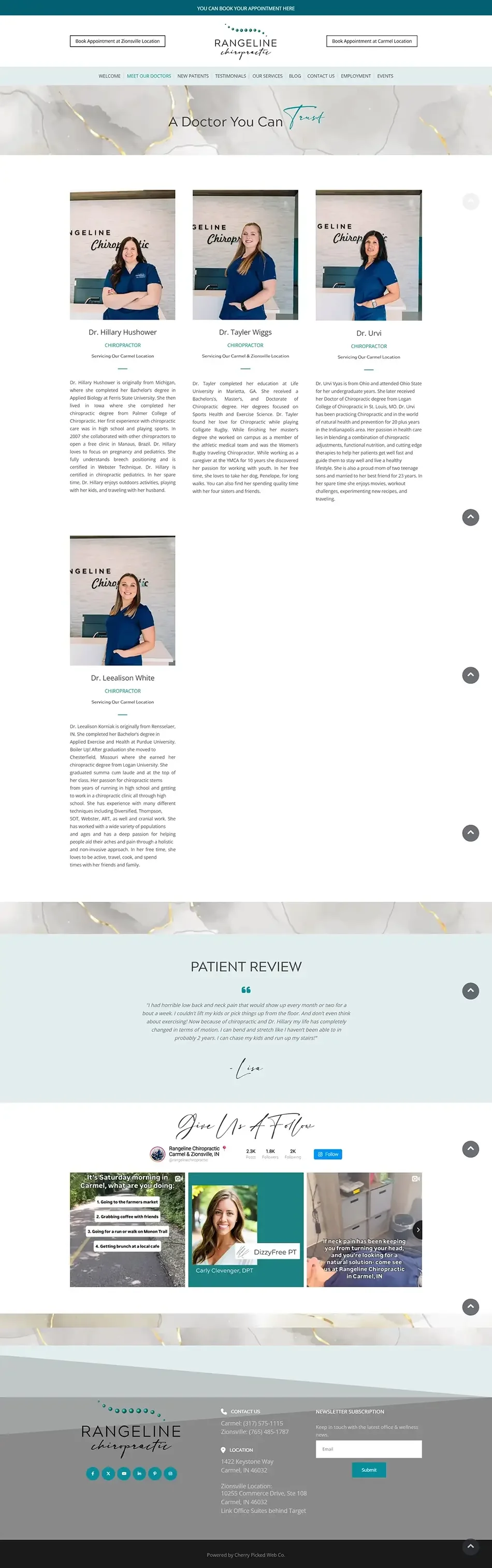 Previous version of the About page before the custom website redesign