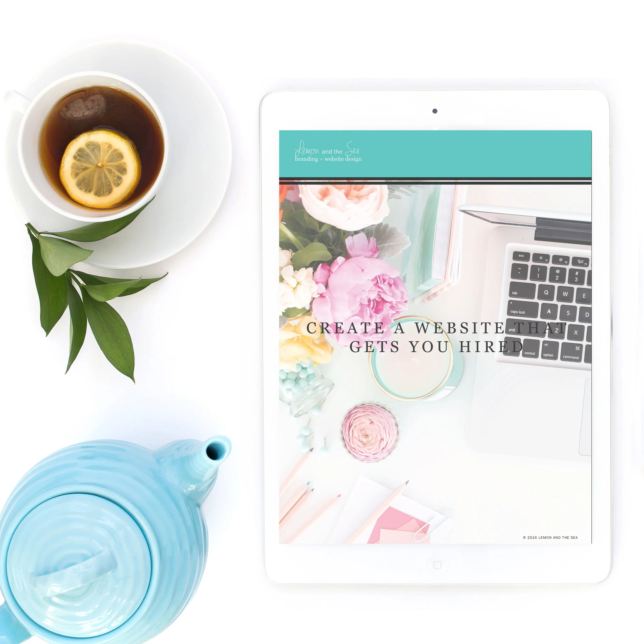 Create a Website that Gets You Hired free guide from Lemon and the Sea for strategic website design with beauty and brains