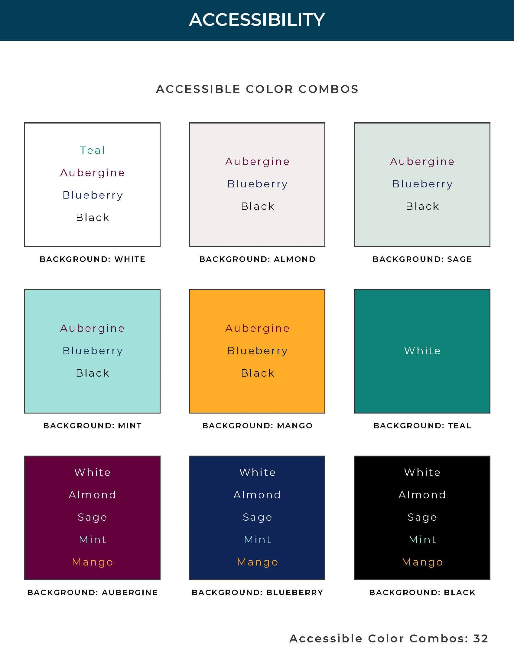 accessible color combinations for naturopathic nutritionist website