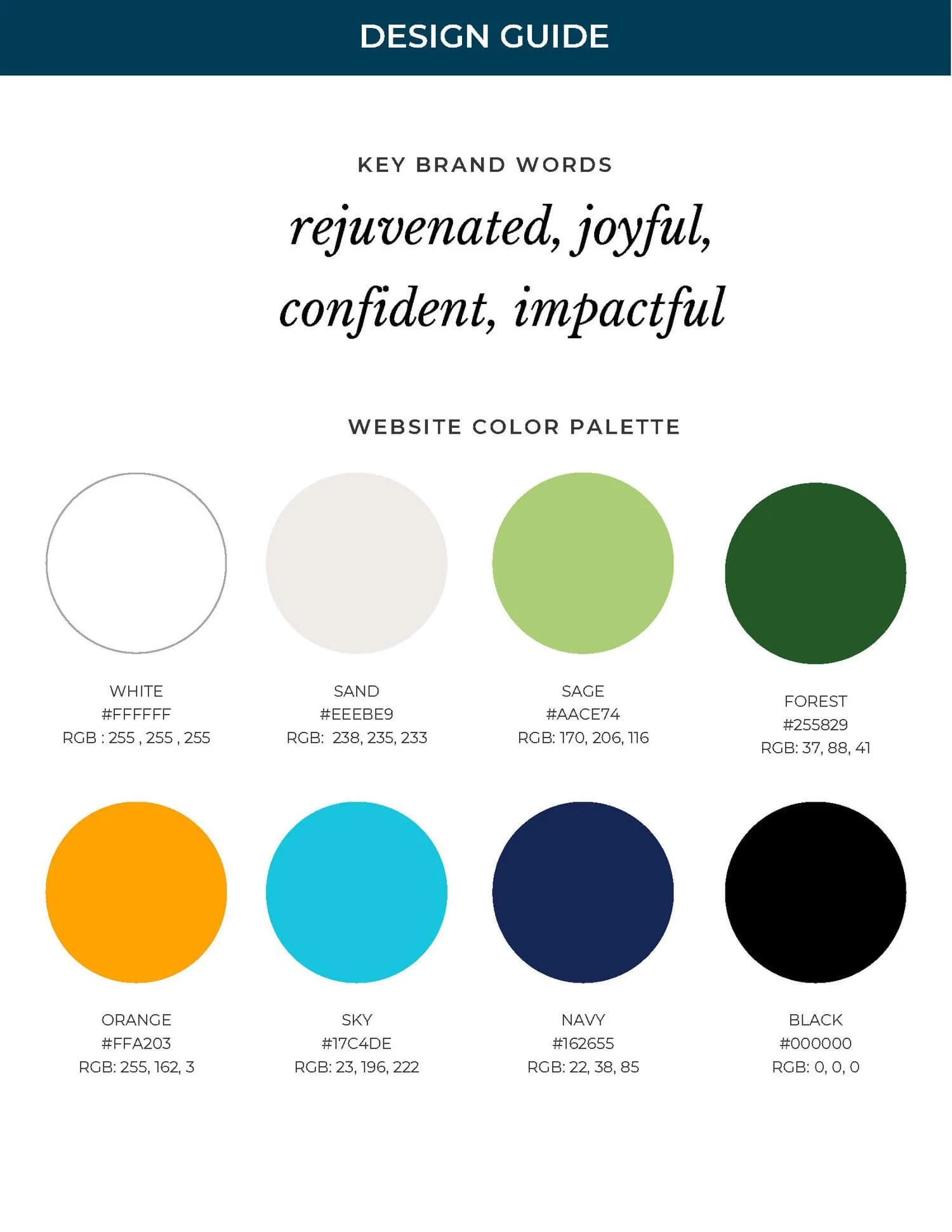 Joyful color palette for functional medicine doctor’s website