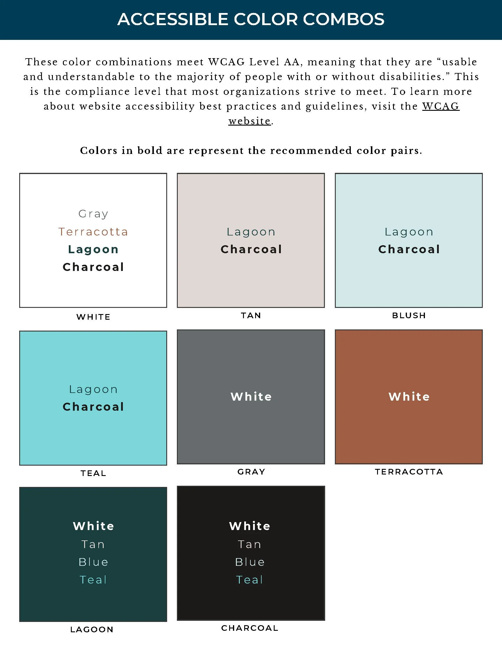 Accessible color pairings for Gray MD Psychiatry website using high-contrast combinations of teal, gray, and blue for readability and ADA compliance.