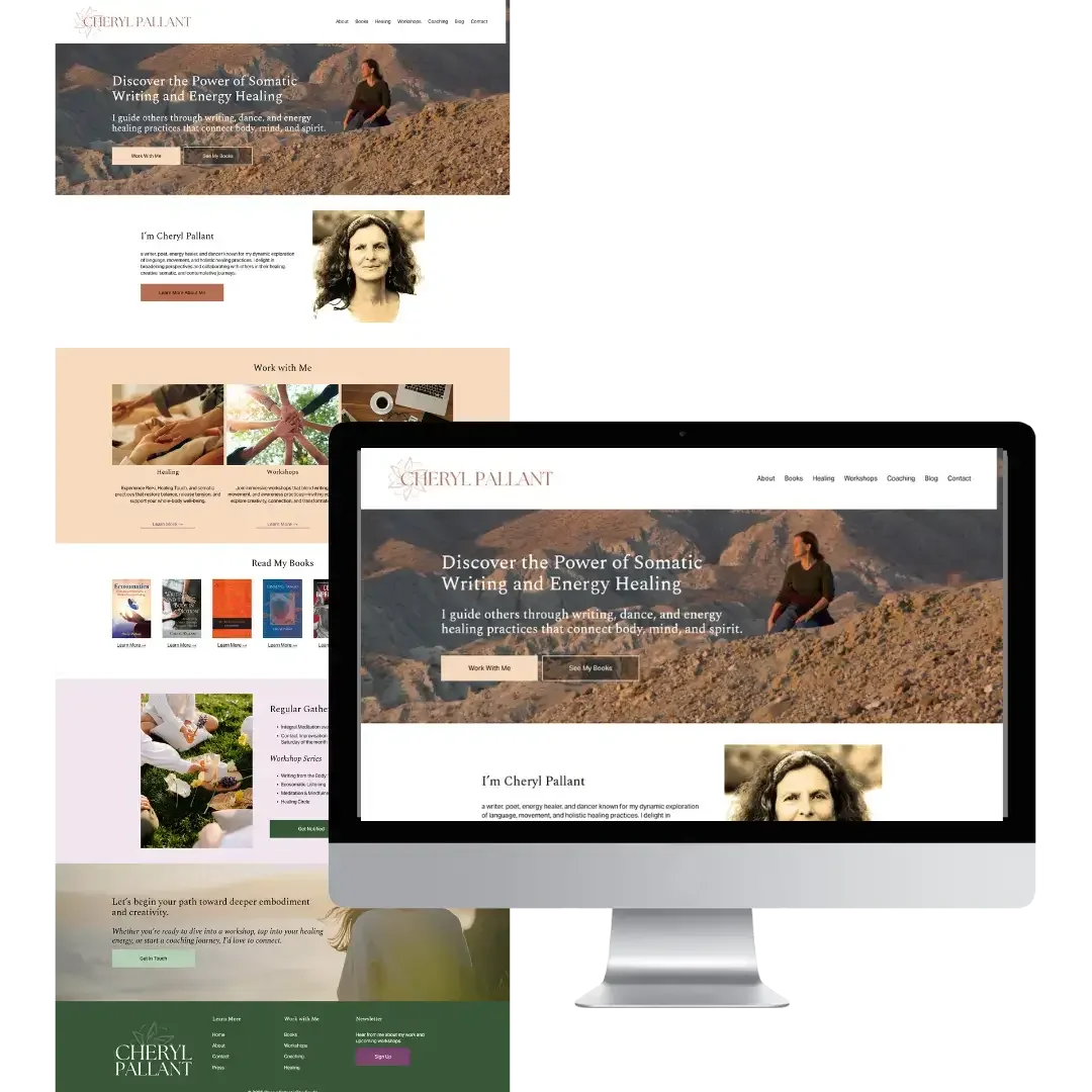 A Clean Squarespace Author Website Design for a Multi-Passionate Creative