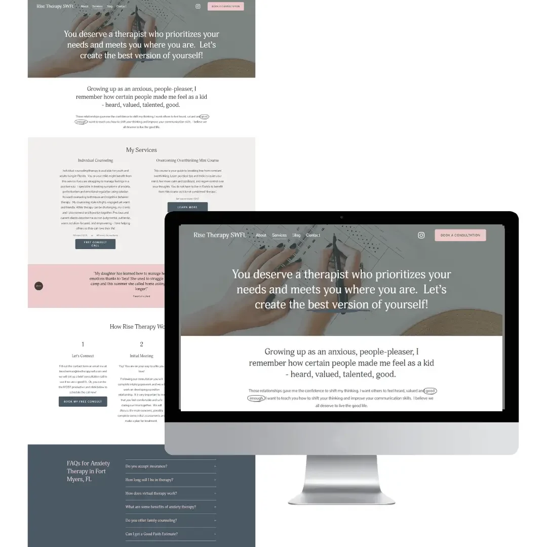 How a Private Practice Therapist Improved Her Website and Booked More Clients