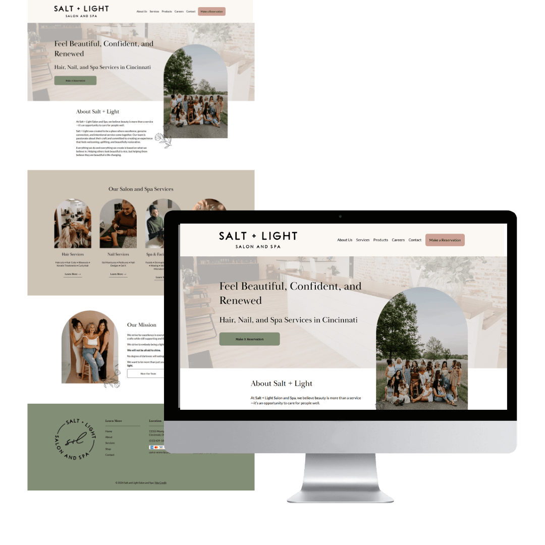 Salon Website Design Refresh for More Local Traffic